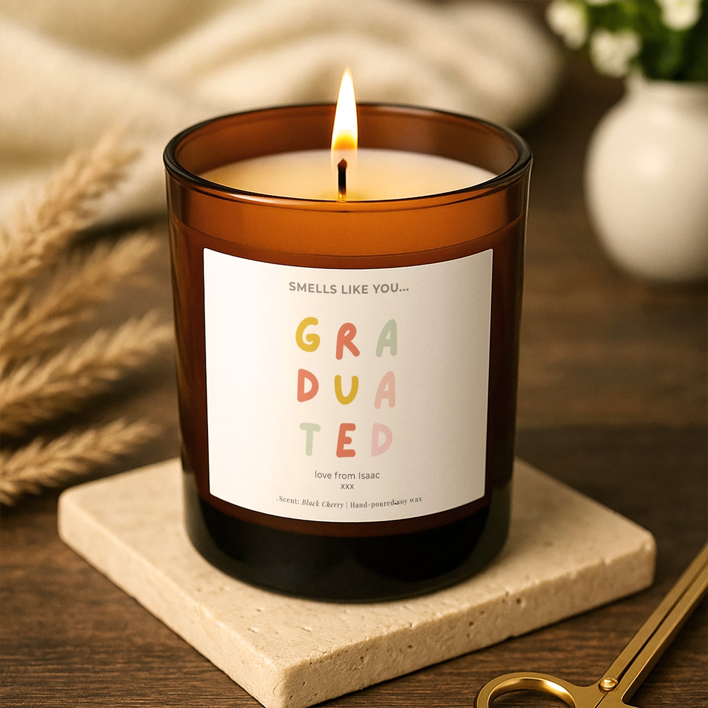 GRA-DUA-TED! Candle