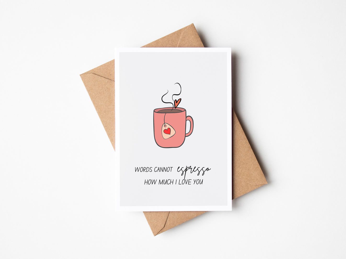 Handwritten Espresso Card