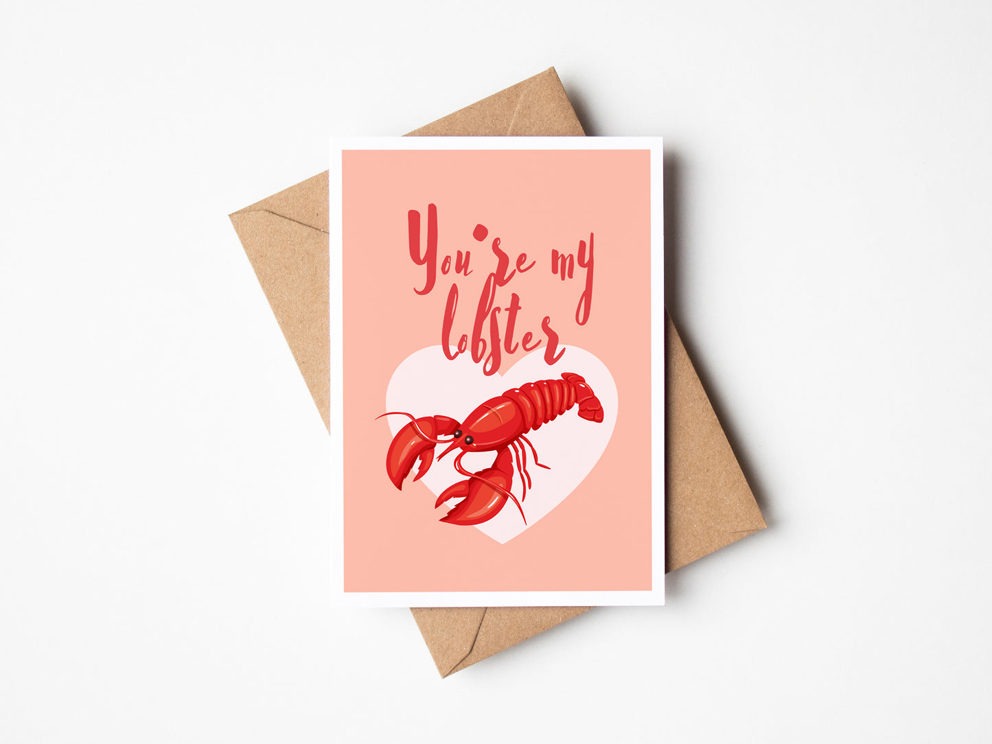 Handwritten Lobster Card