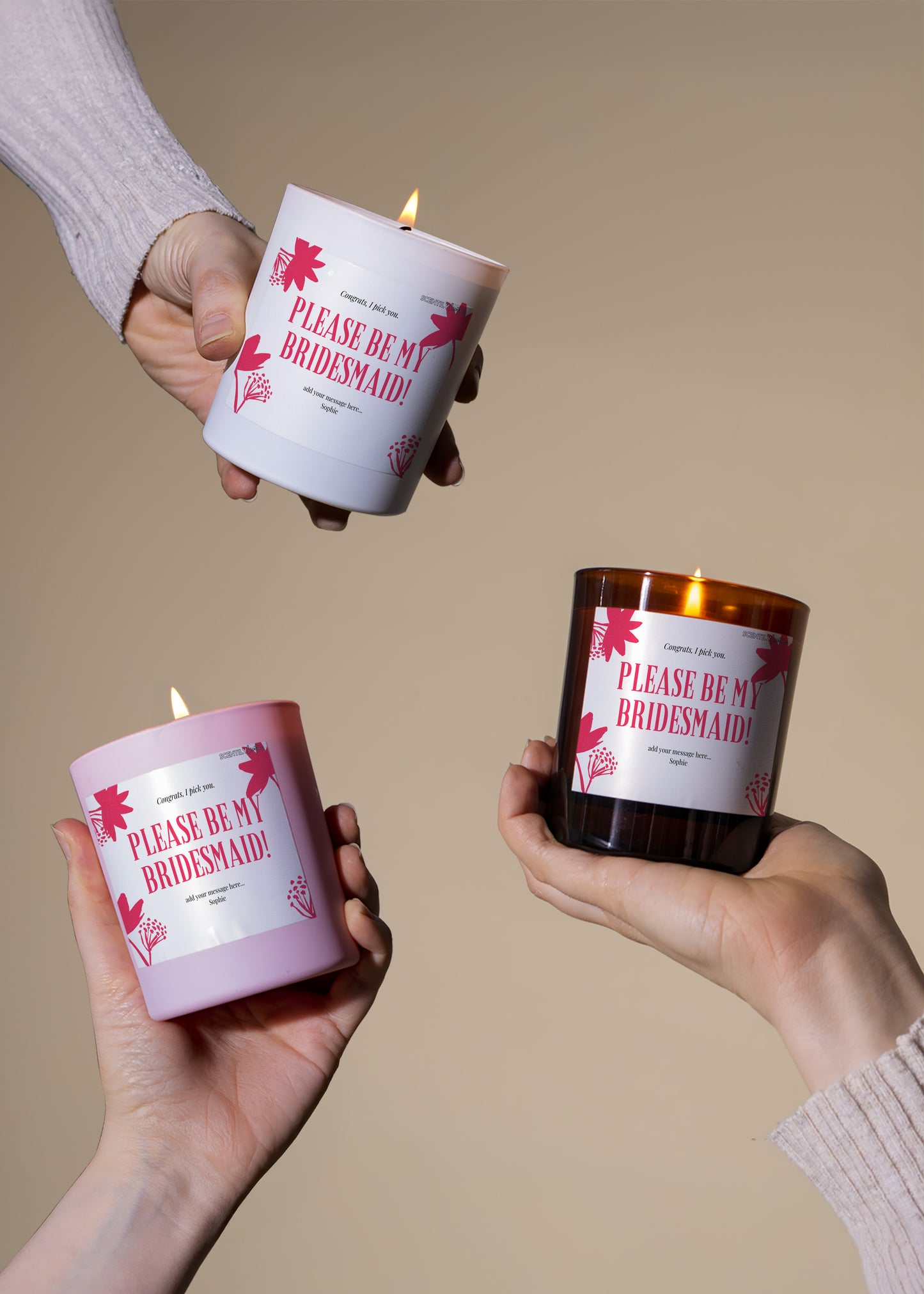 Please Be My Bridemaid Candle