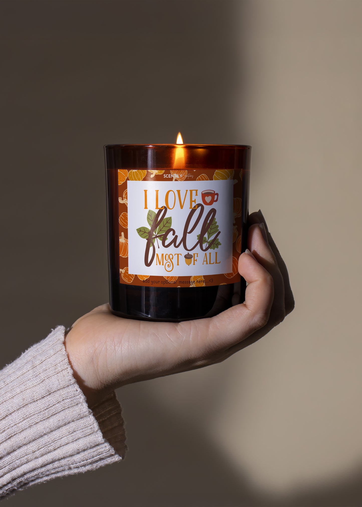 I Love Fall Autumnal Cosy Scented Candle