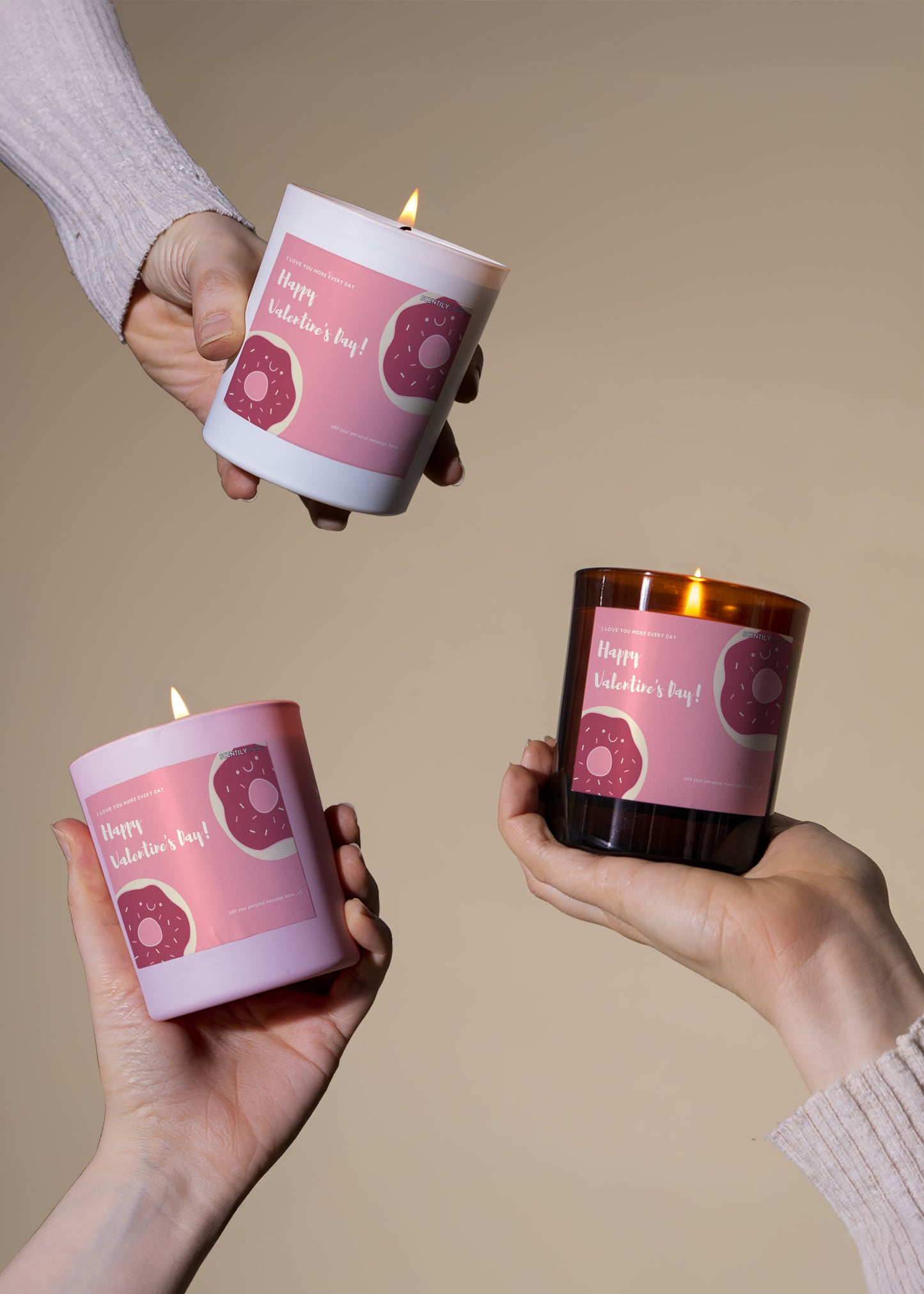 Valentine Doughnut Candle