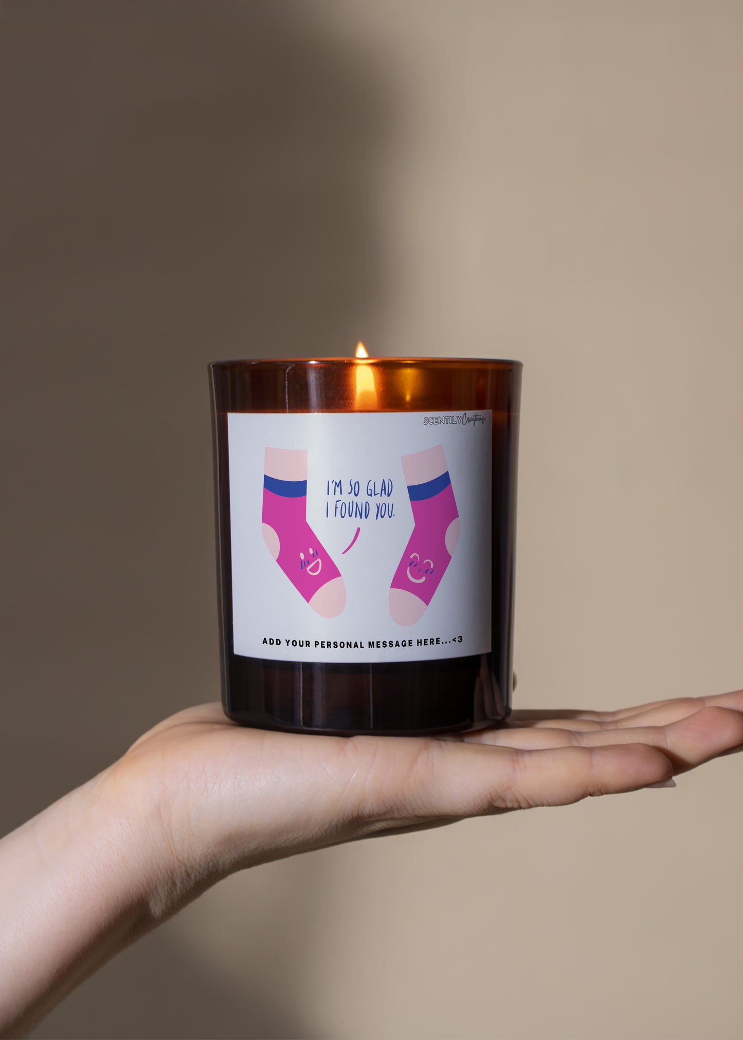 Valentine Socks Candle