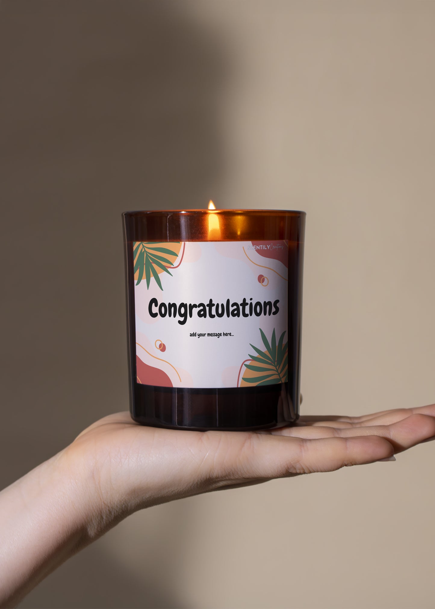 Congratulations Botanical Candle