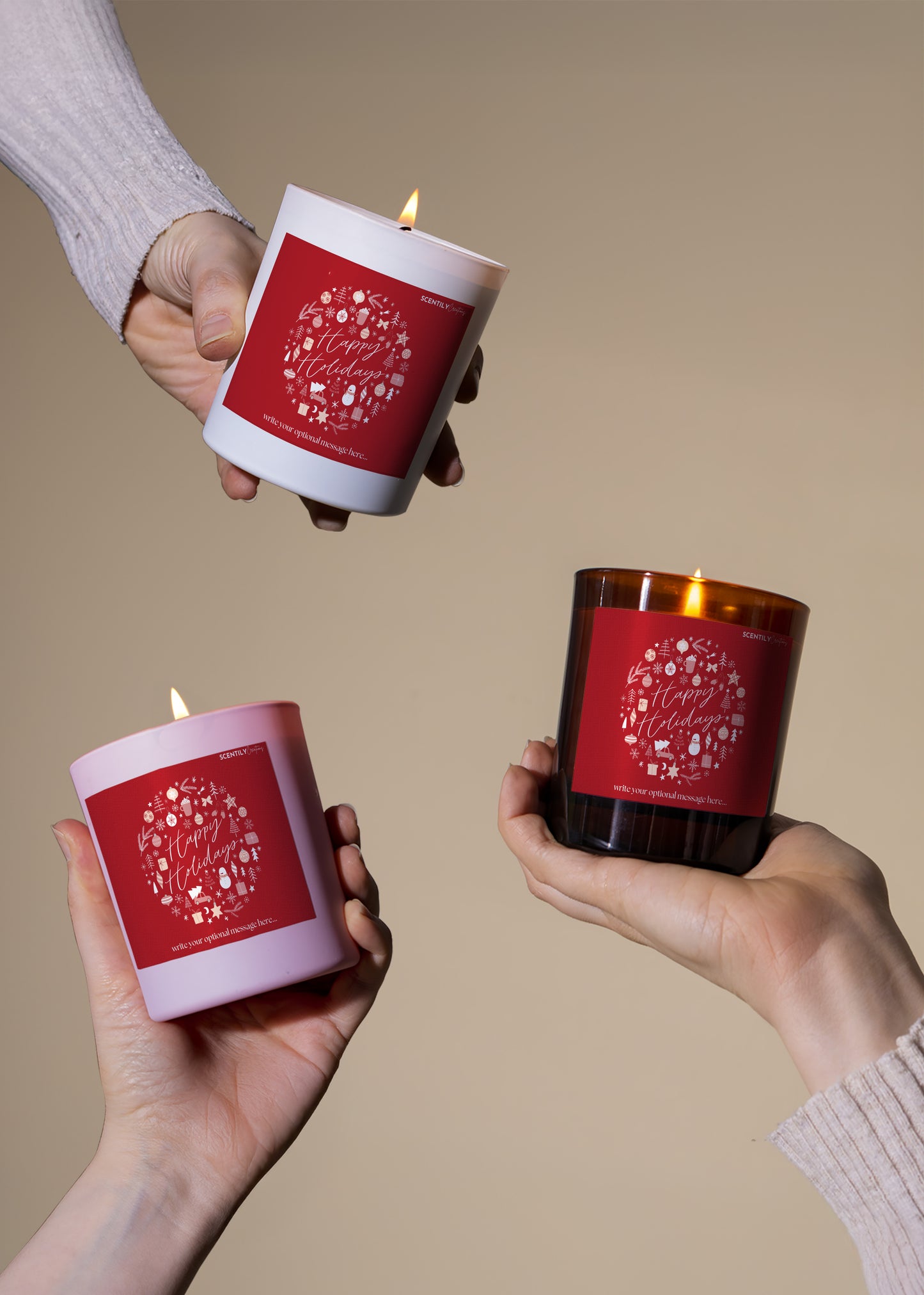 Happy Holidays Bauble Scented Candle