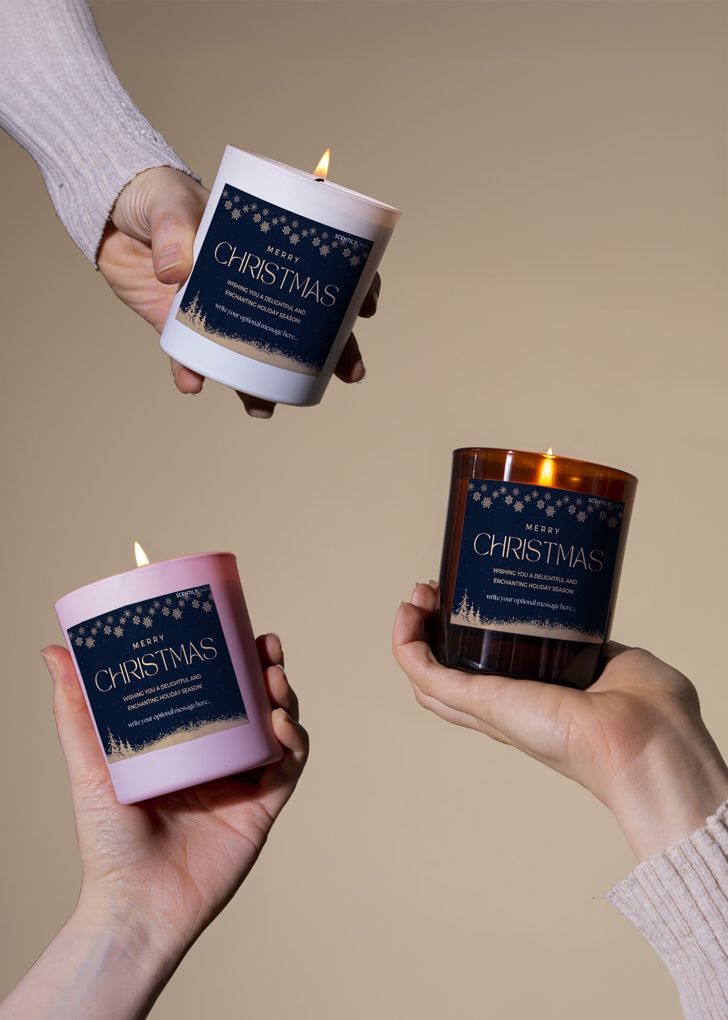 Happy Christmas Navy Scented Candle