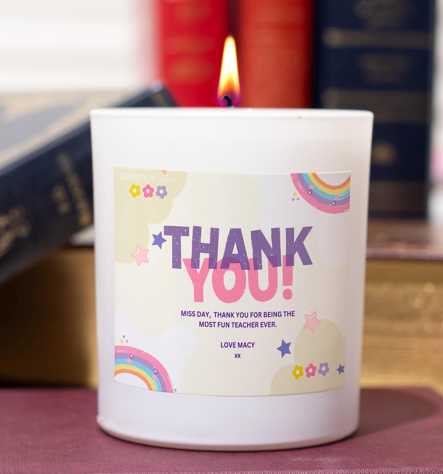Thank You Pastel Scented Candle