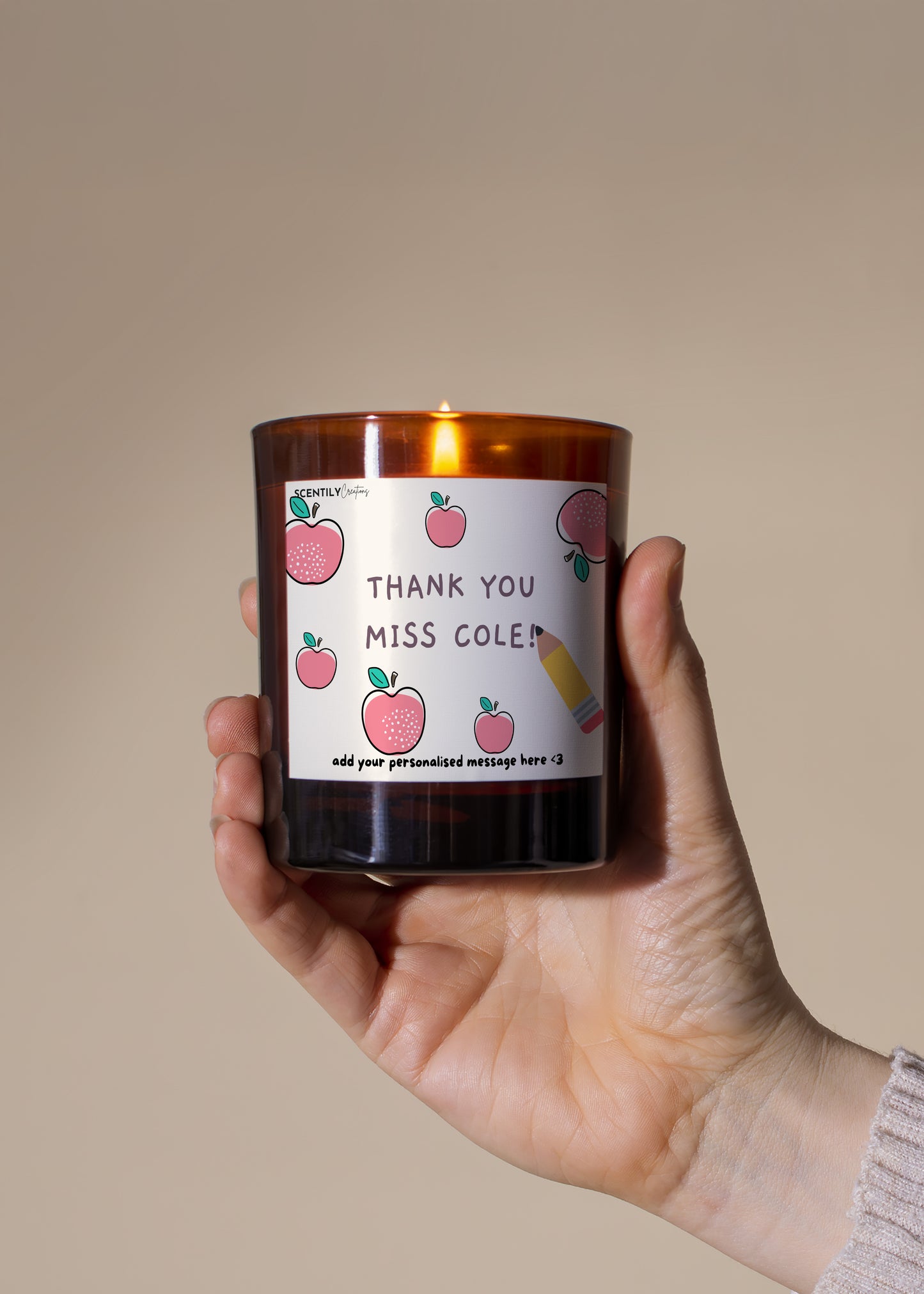 Apples Thank You Teacher Scented Candle