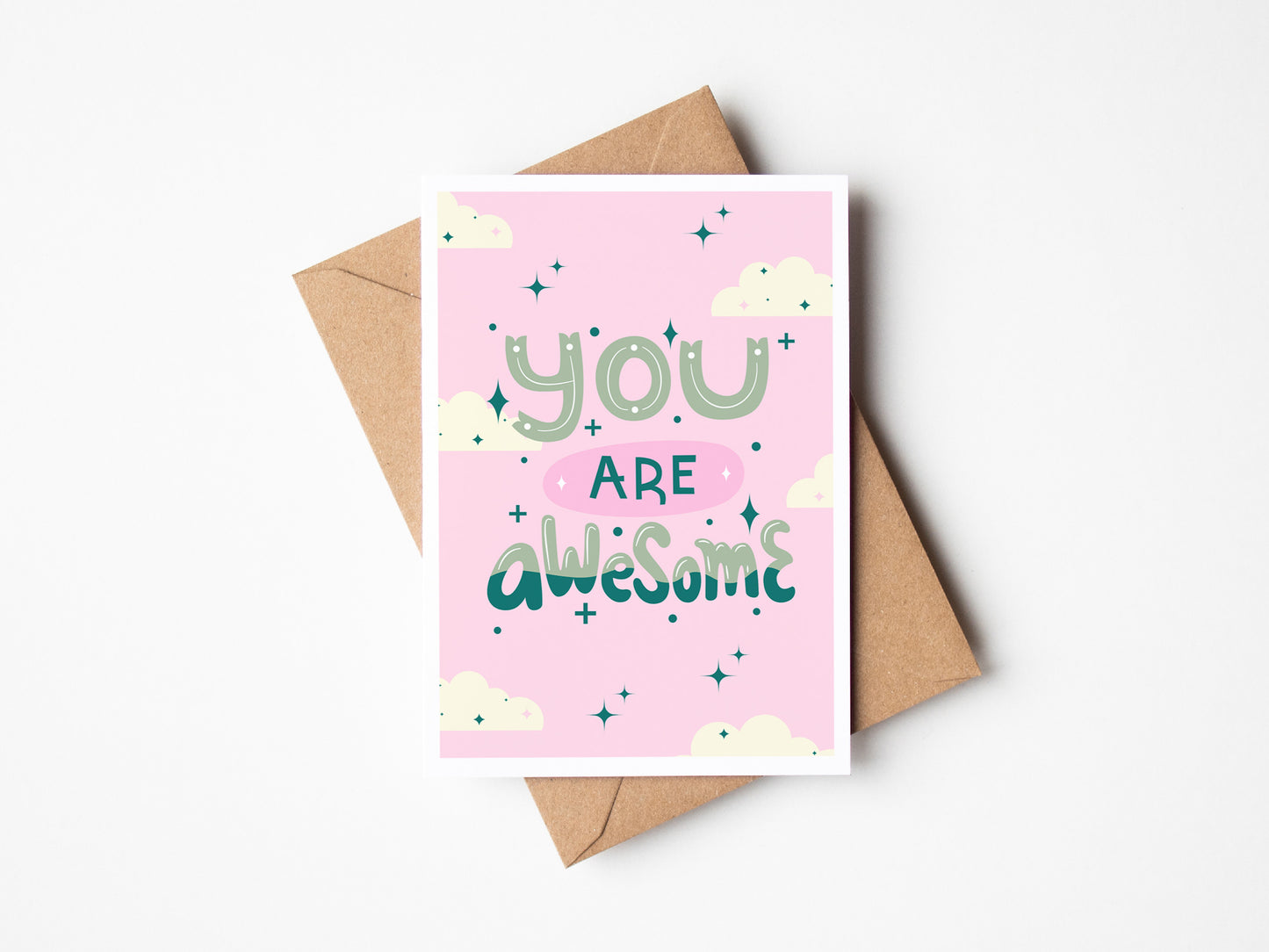 Handwritten You Are Awesome Card