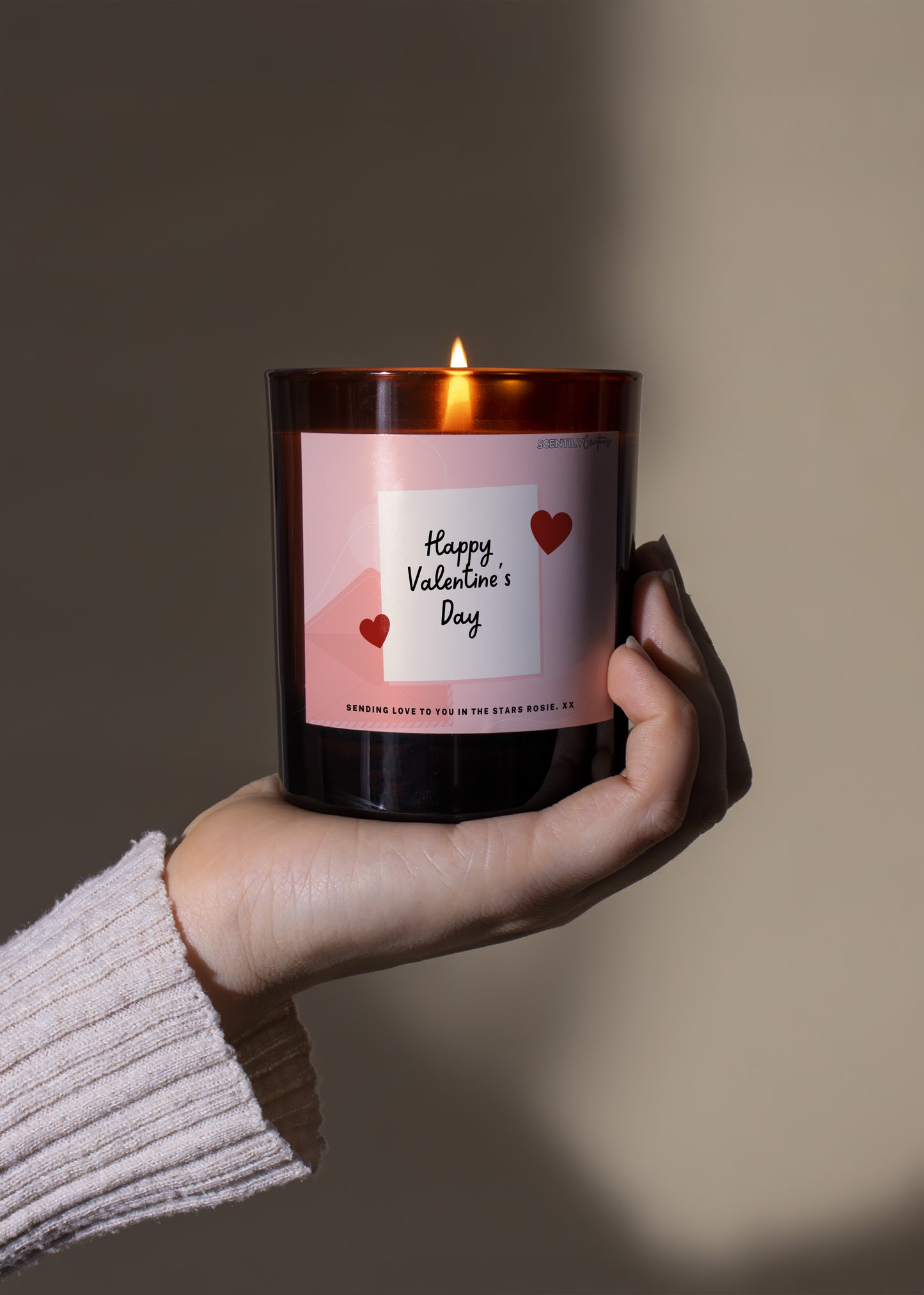 Valentine Note Candle