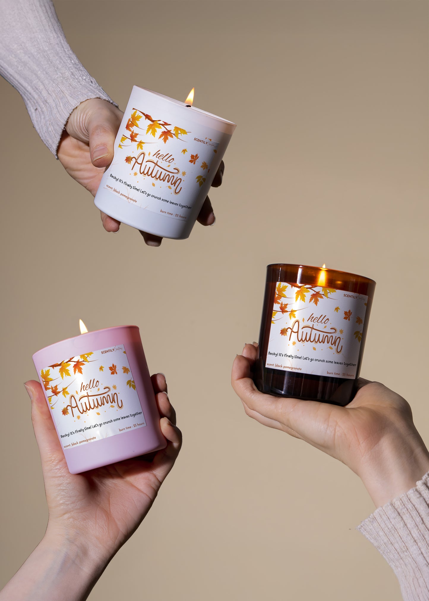 Hello Autumn Leaf Scented Candle