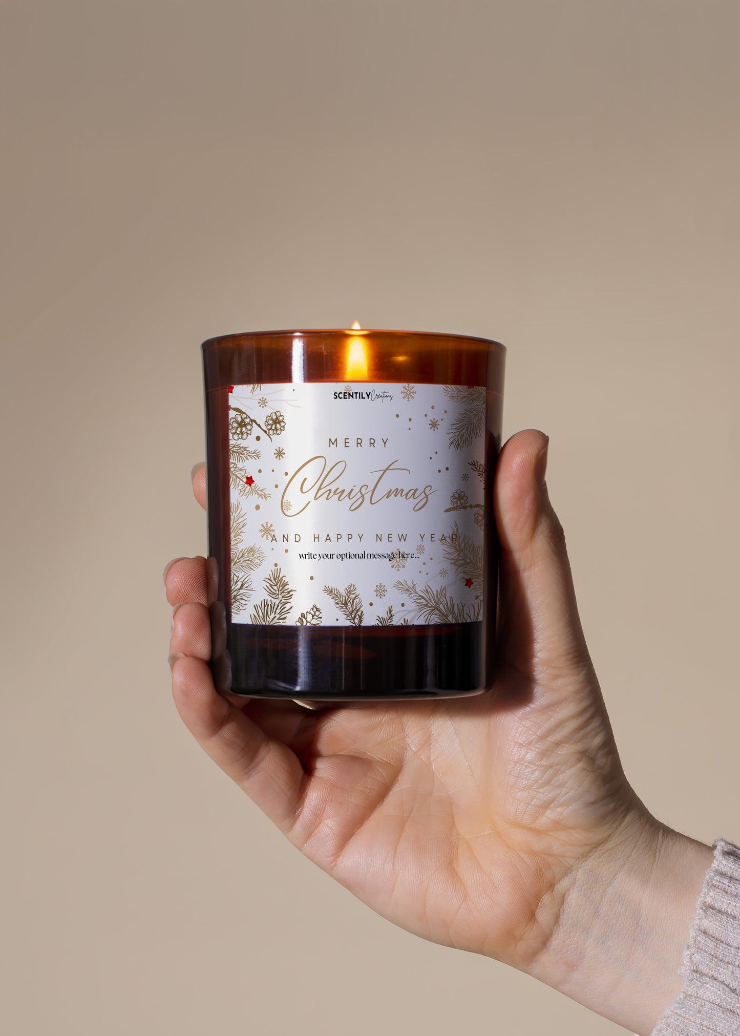 Festive Christmas Scented Candle