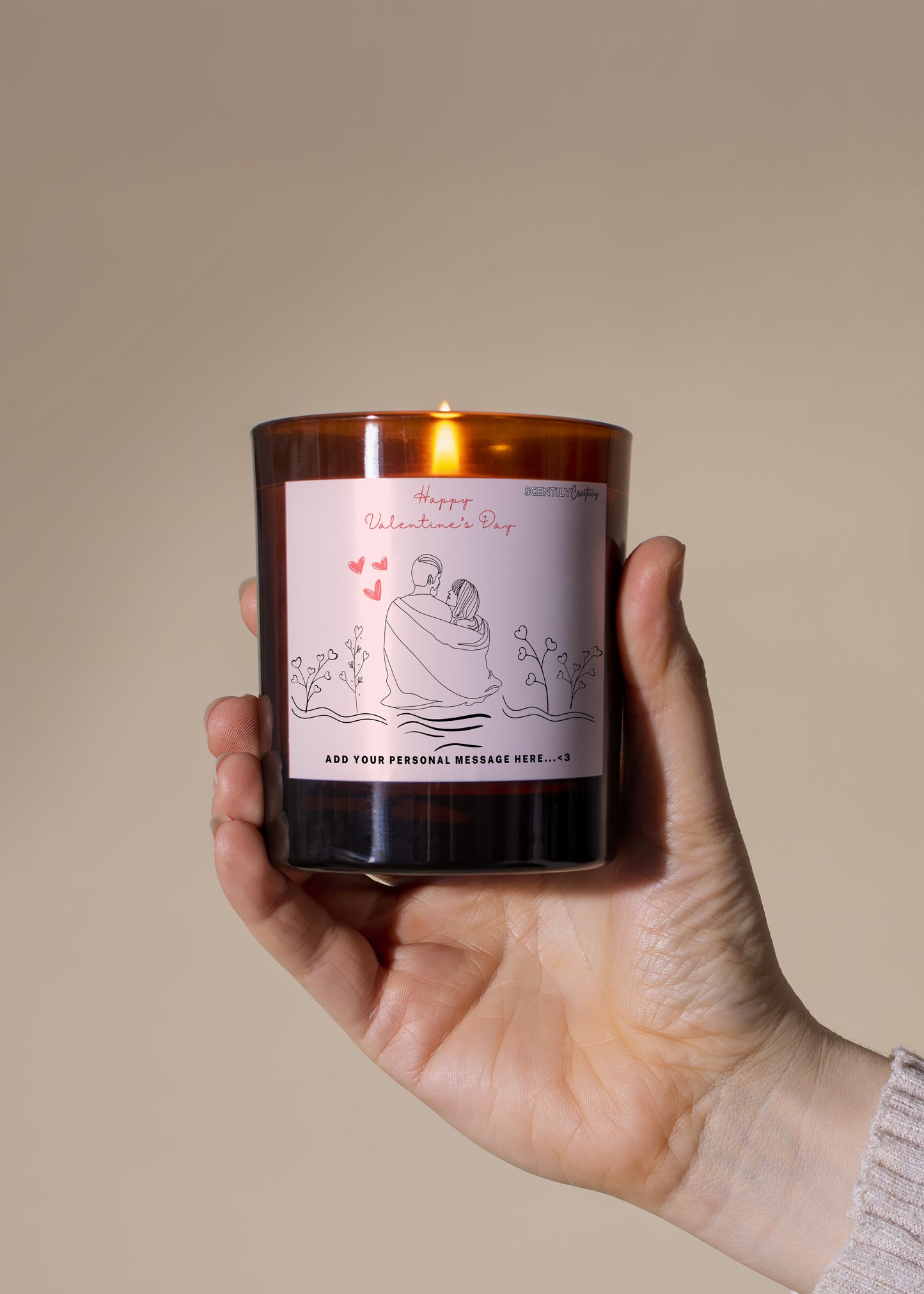 Valentine Couple Candle