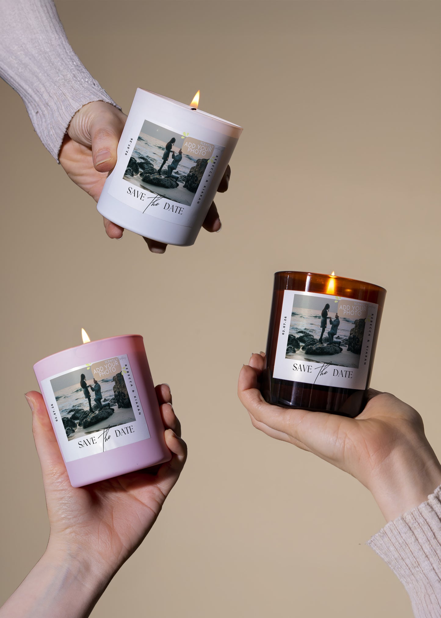 Your Photo Save the Date Scented Candle