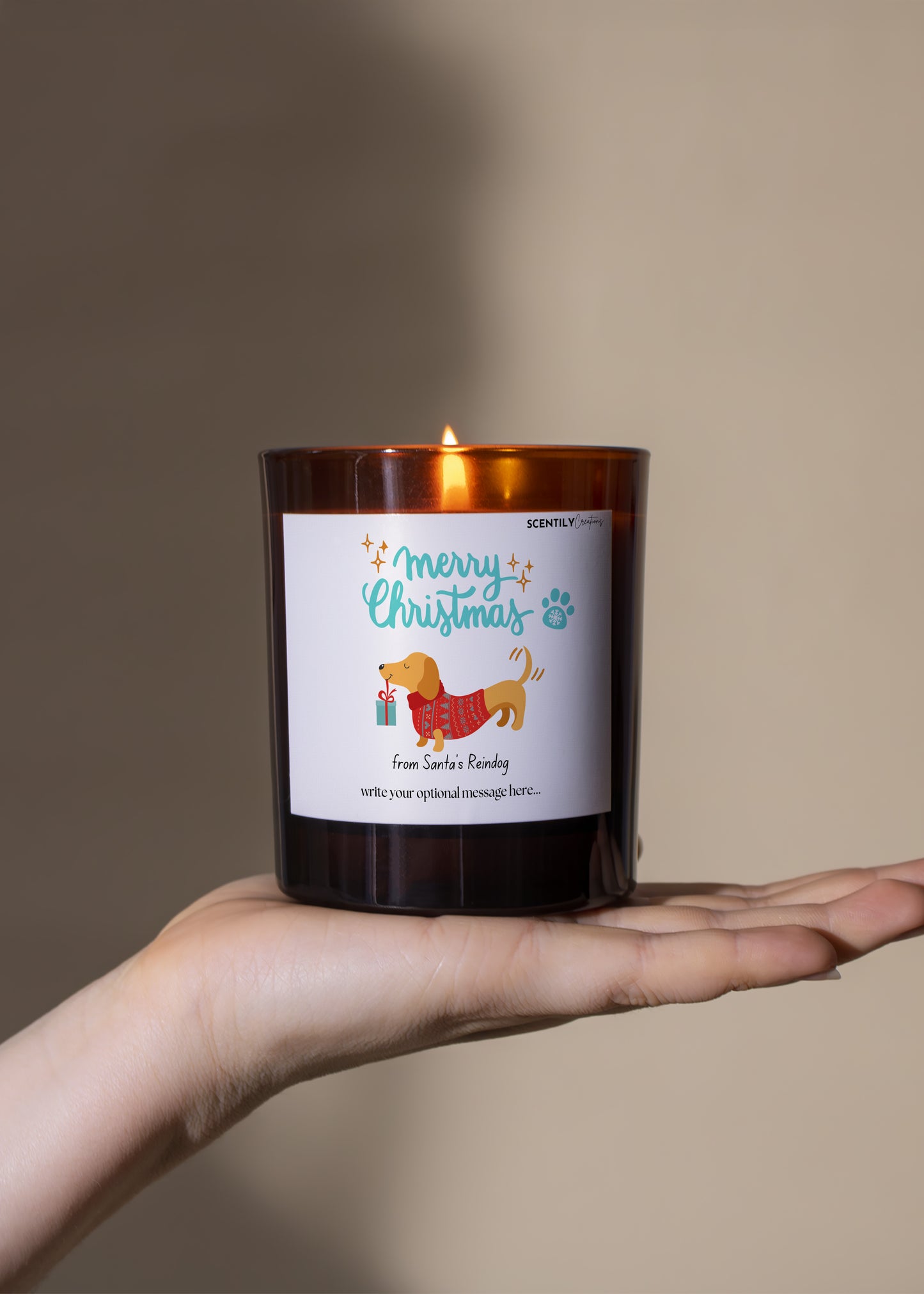 Dog Merry Christmas Scented Candle
