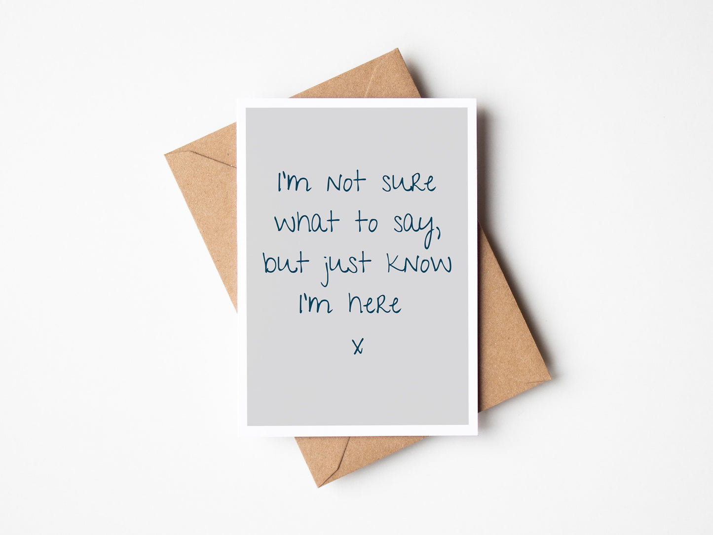 Handwritten Here For You Card