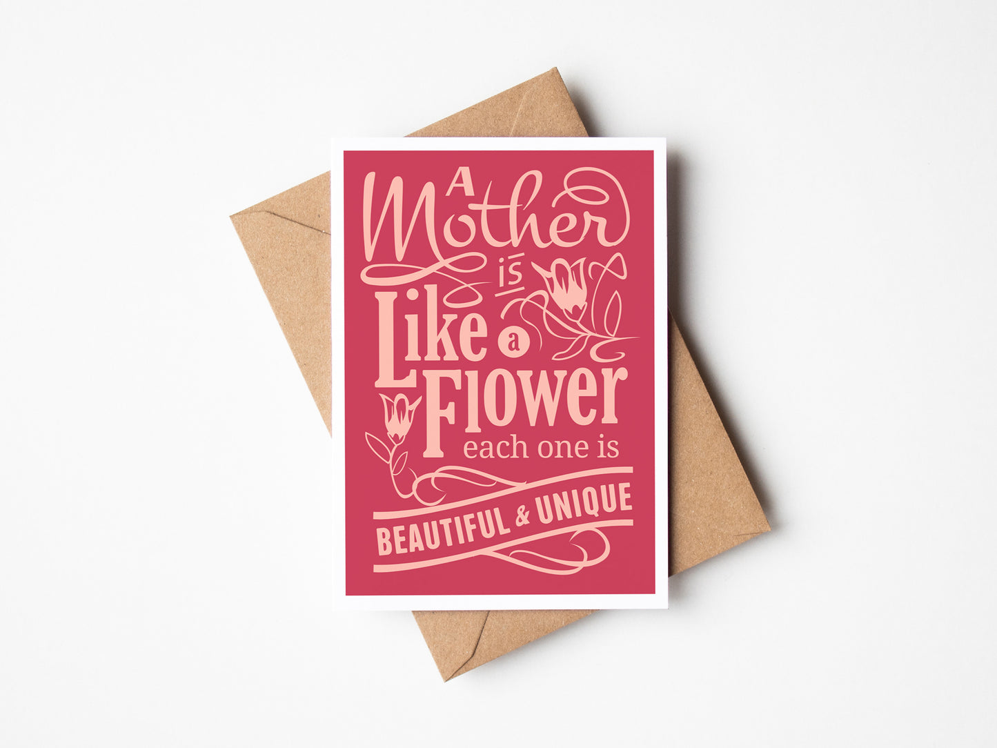 Handwritten Mother Script Card