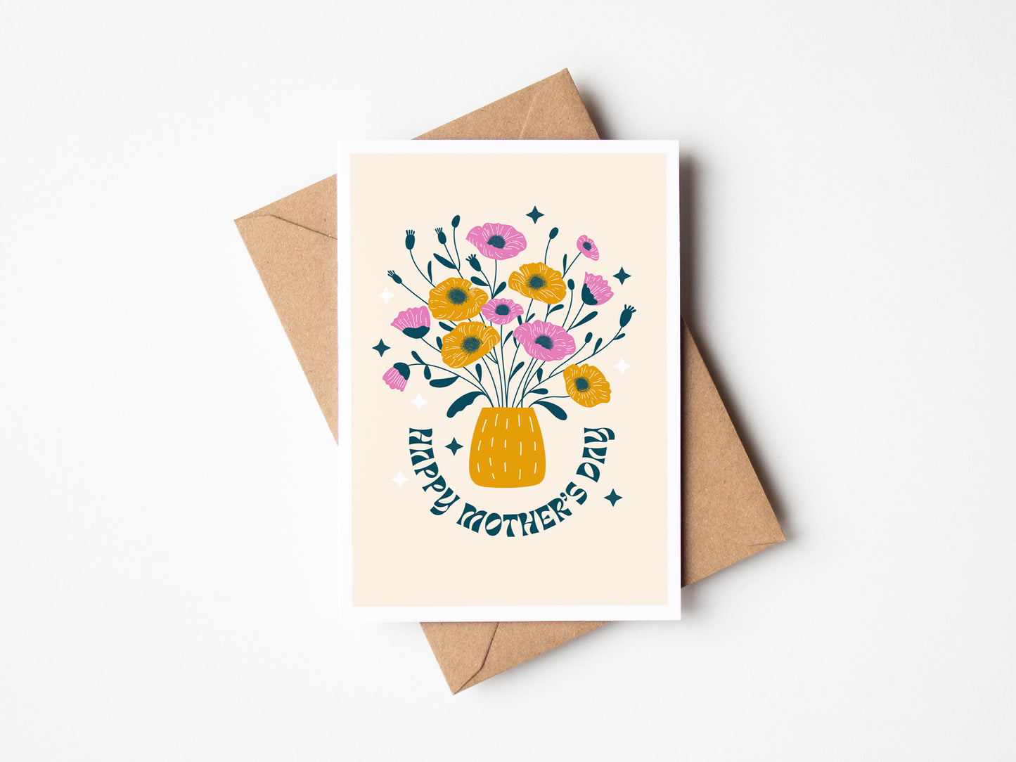 Handwritten Retro Mum Card