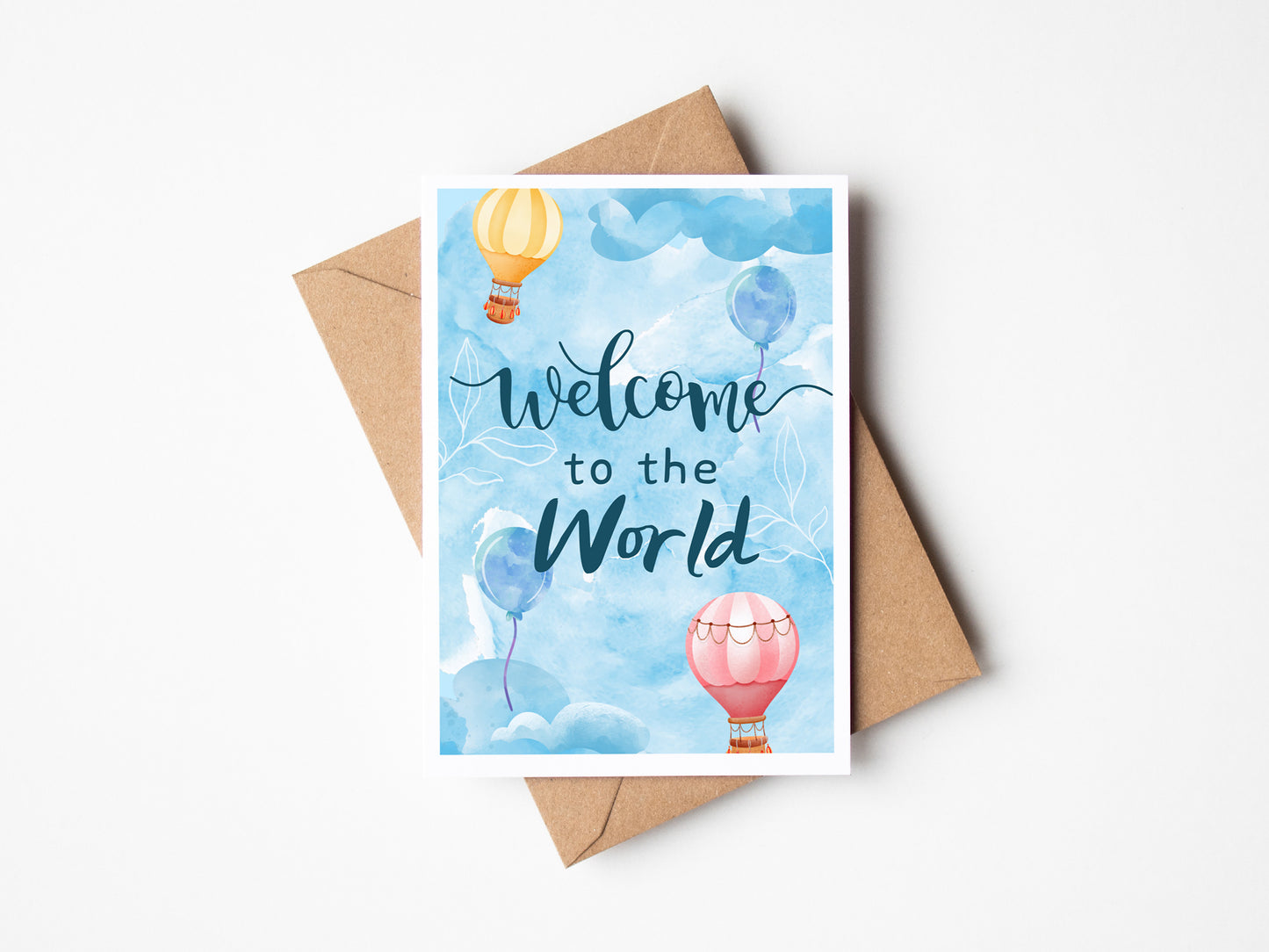 Handwritten Welcome to the World Card