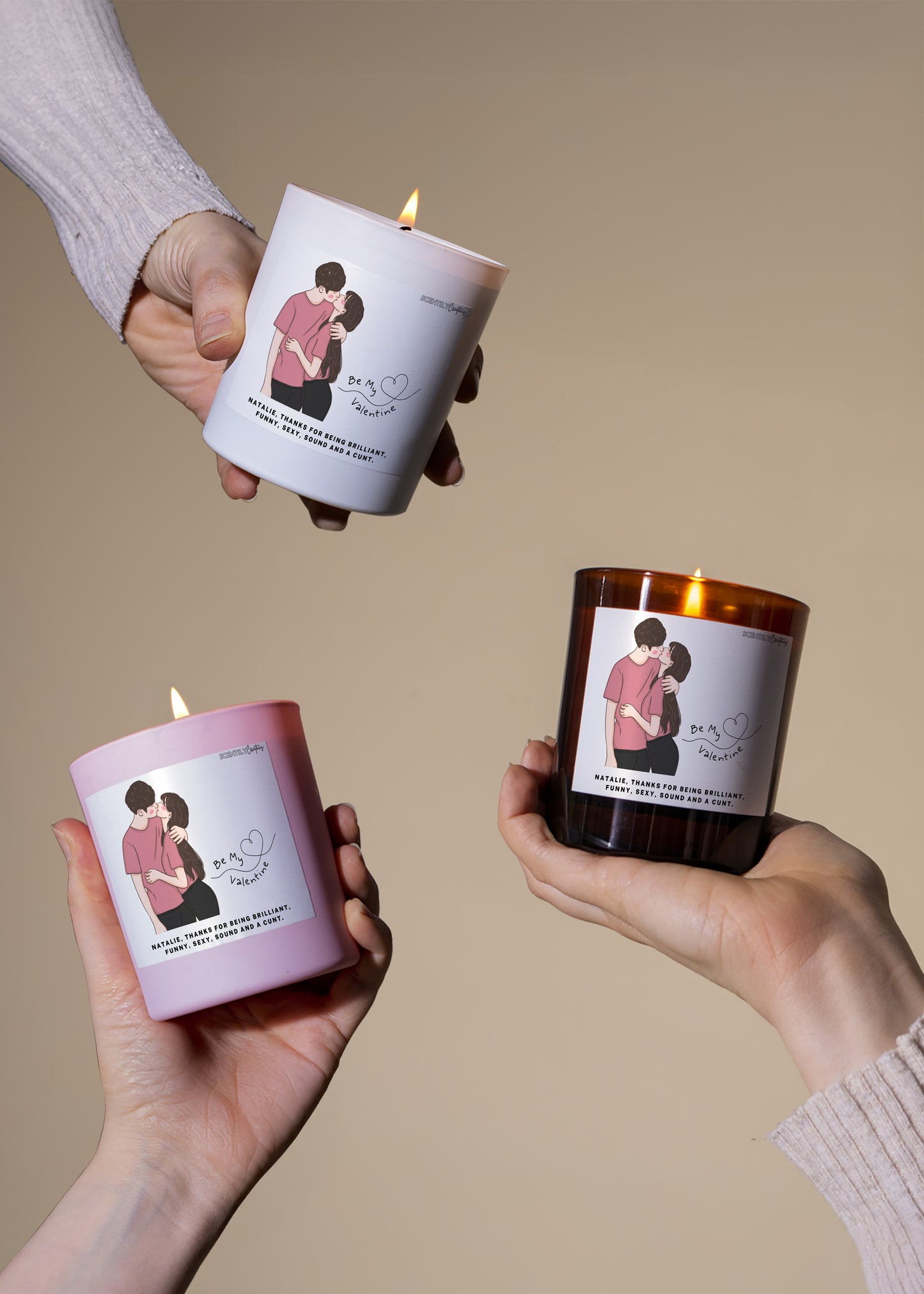 Valentine Couple Candle