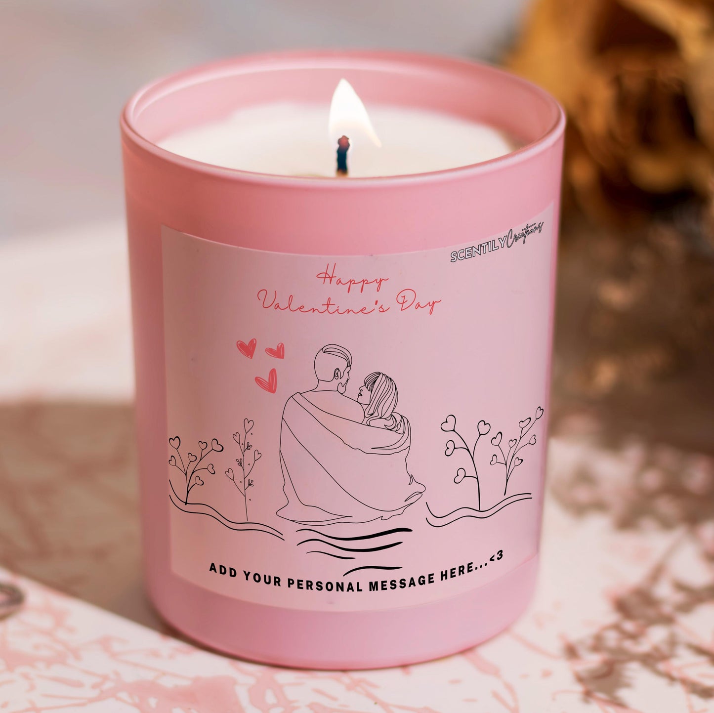 Valentine Couple Candle