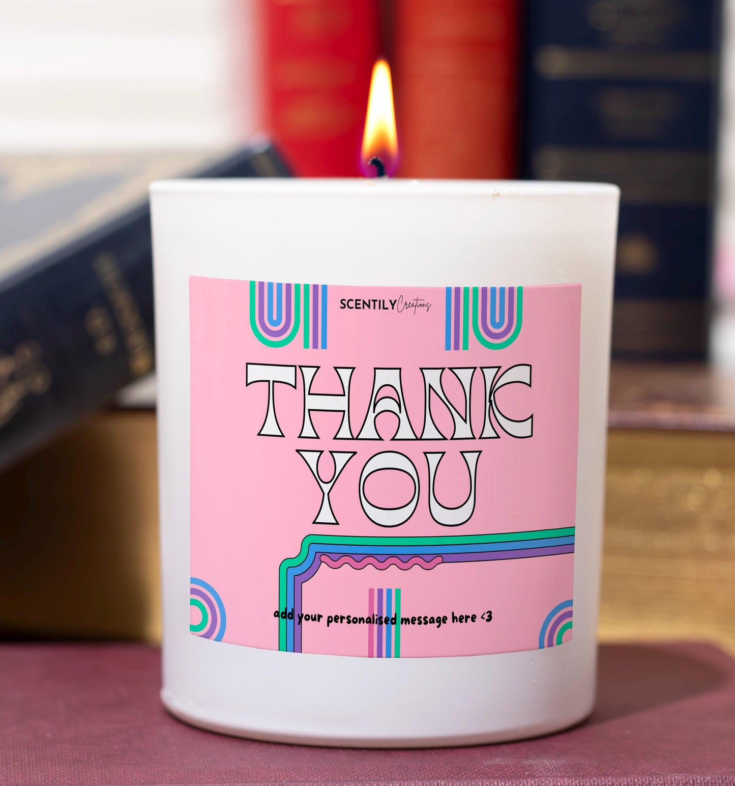 Retro Thank You Scented Candle