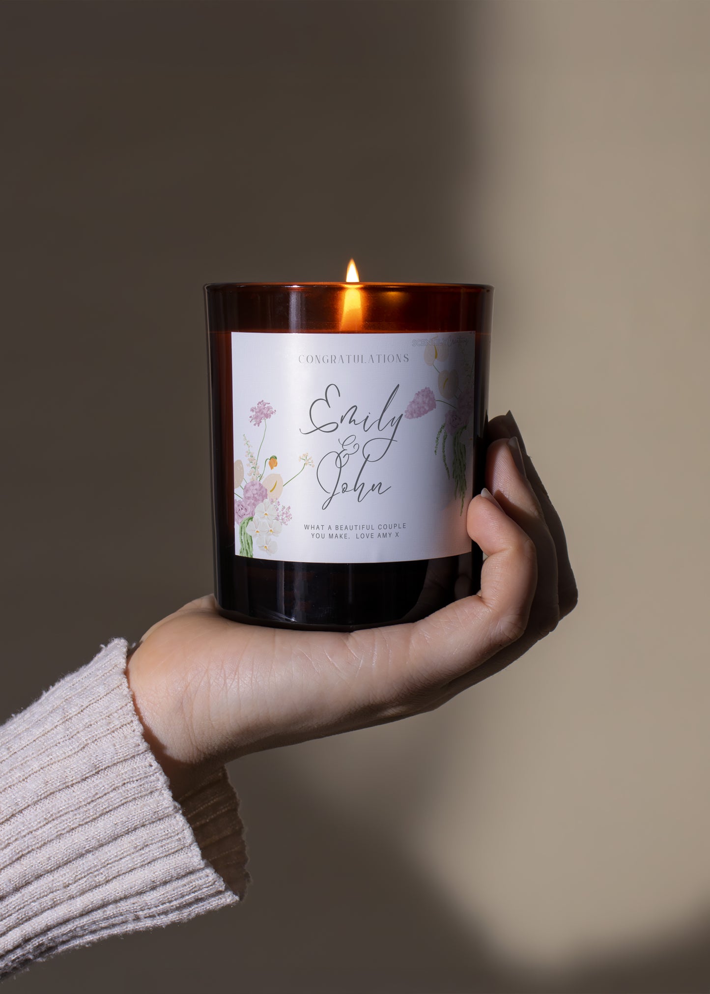 Congratulations Names Scented Candle