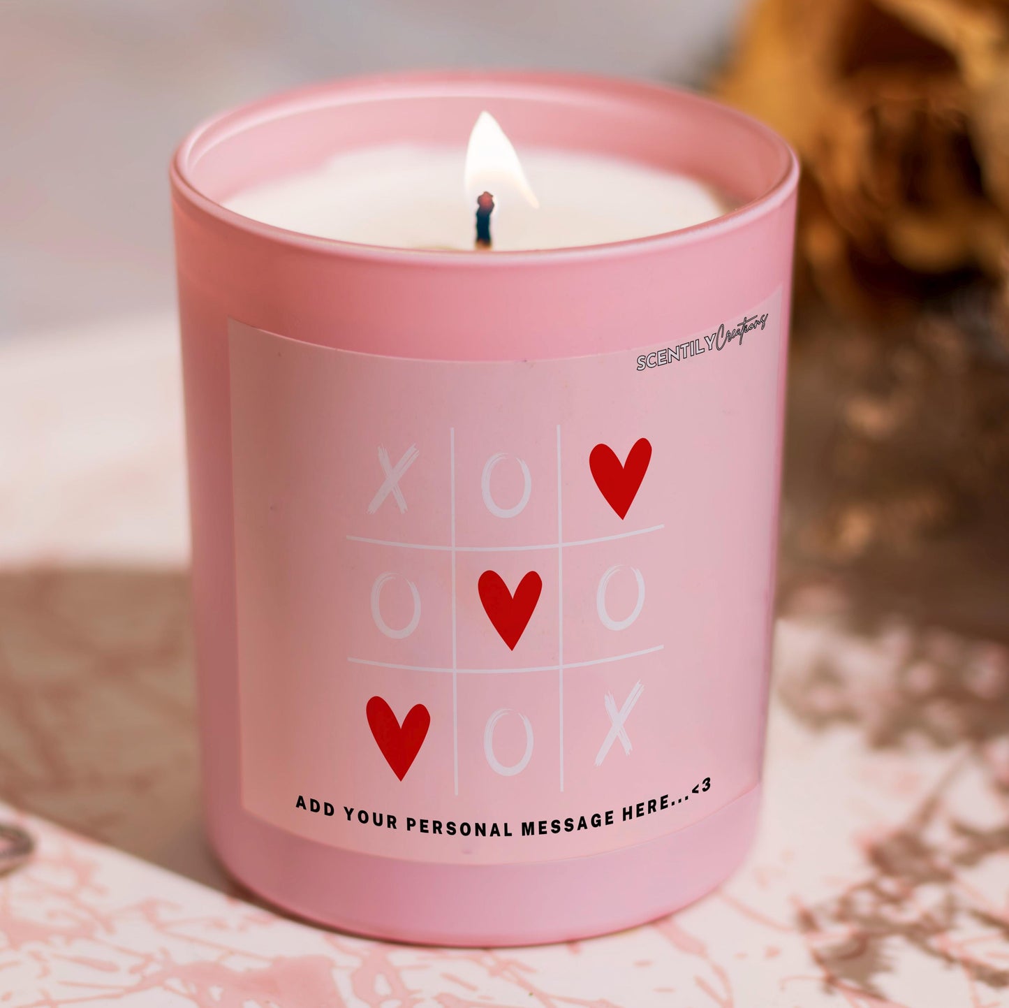 Valentine 0 and X Candle