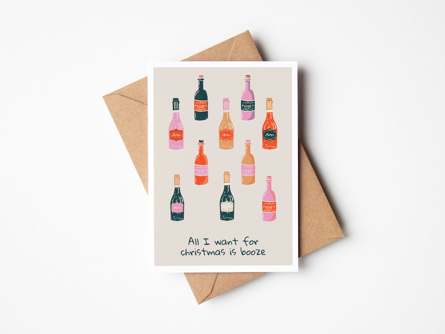 Handwritten Christmas Drinks Card