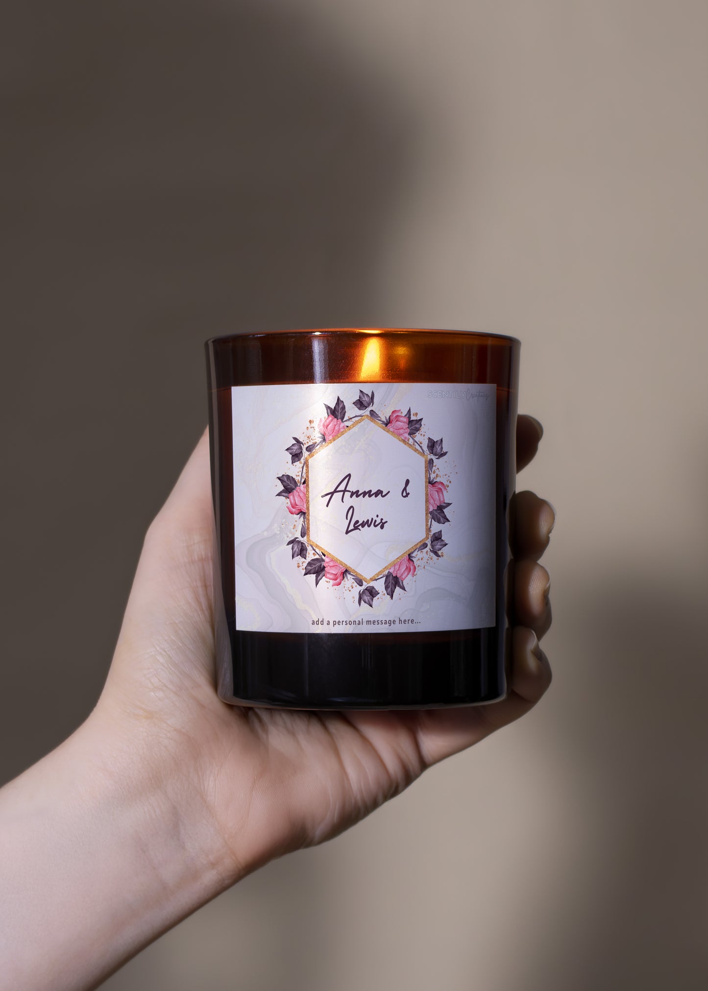 Geometric Announcement Scented Candle