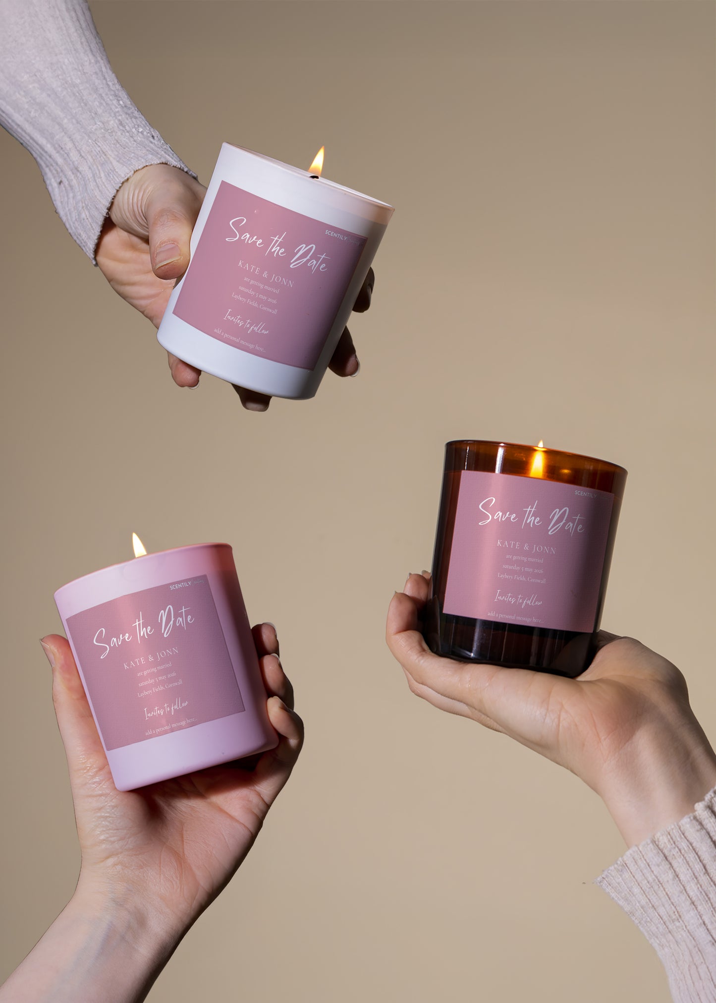 Save the Date Personalised Scented Candle