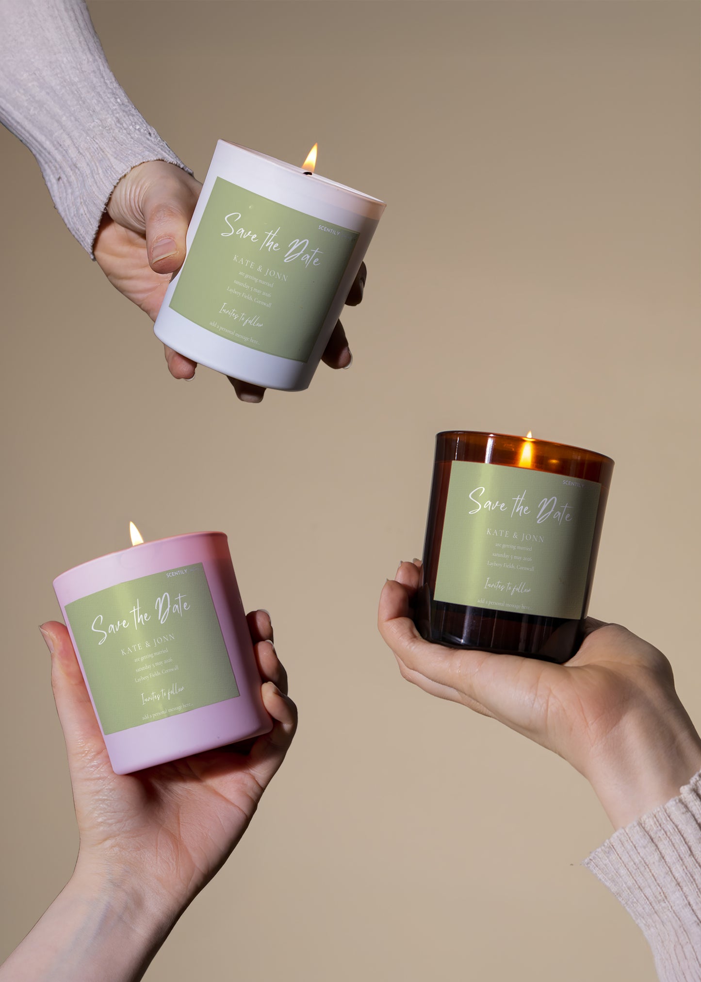 Save the Date Personalised Scented Candle