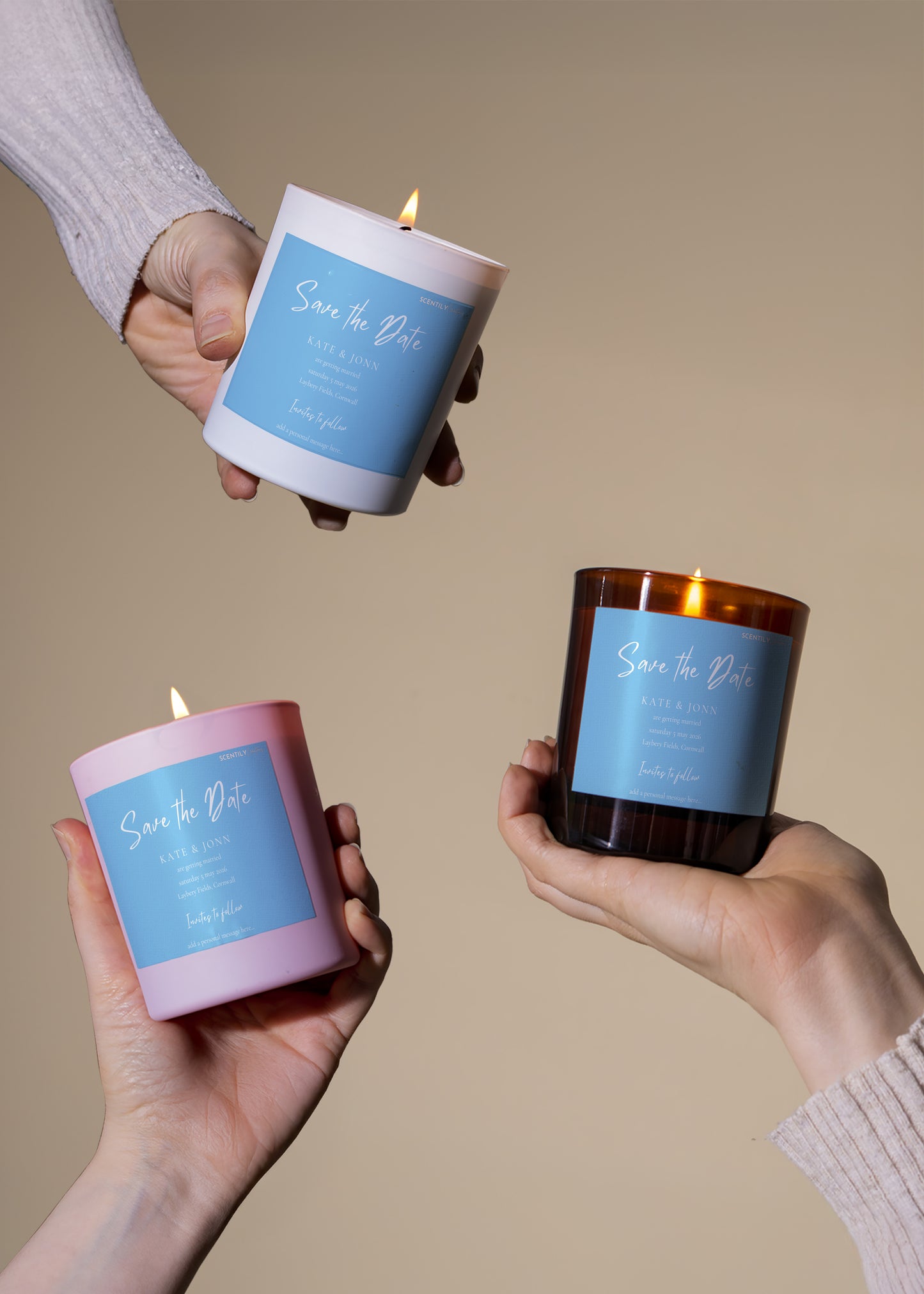 Save the Date Personalised Scented Candle
