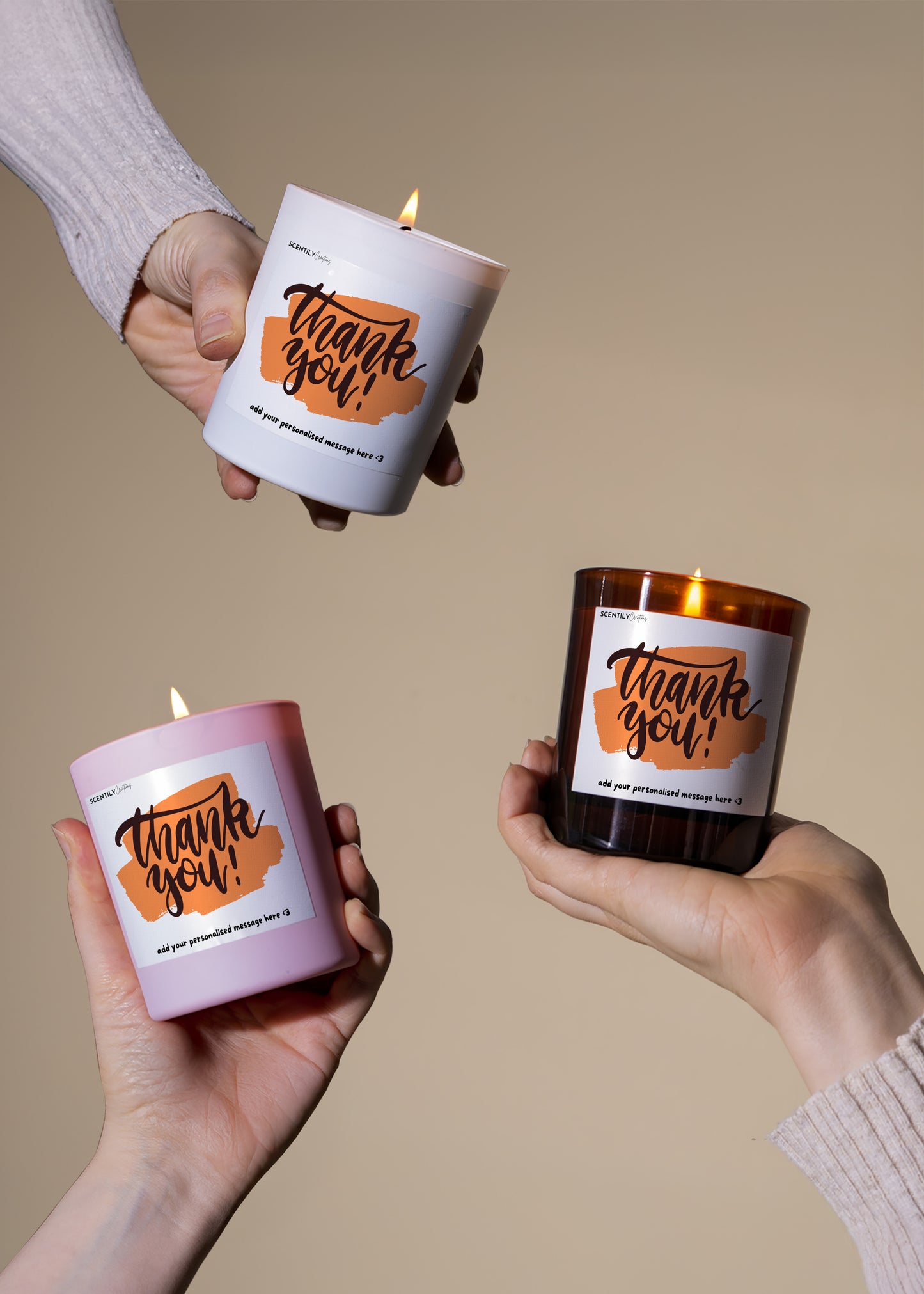 Highlighter Thank You! Scented Candle
