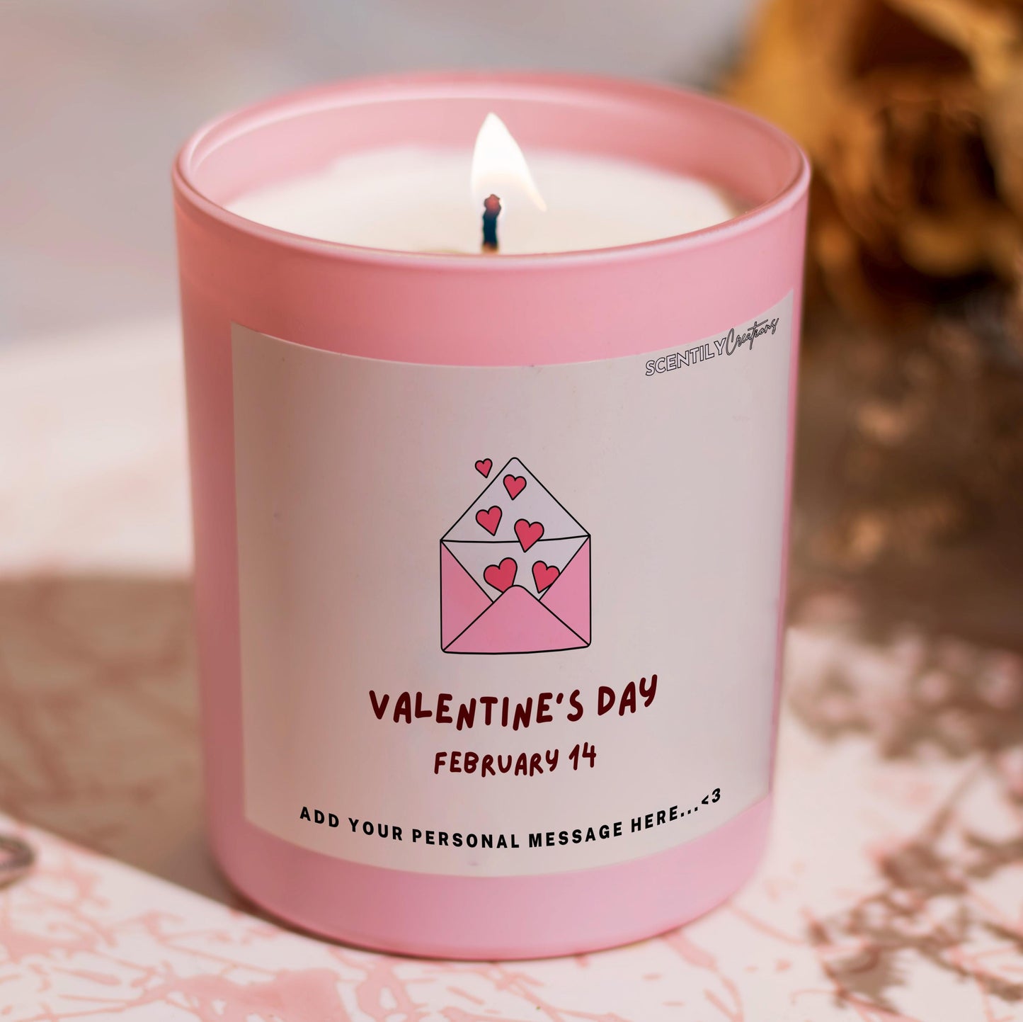 Valentine Heart Envelope Candle