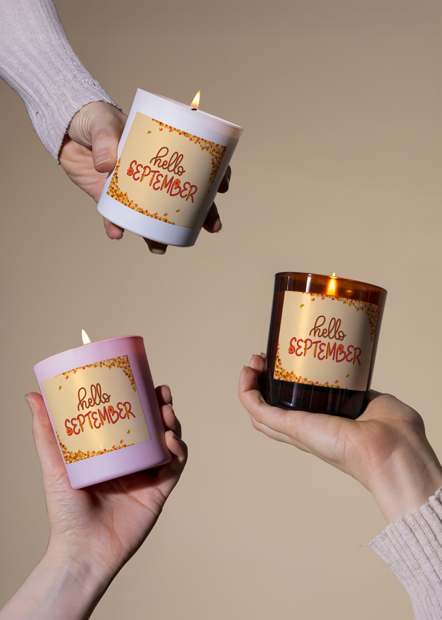 Hello September Leaves Scented Candle
