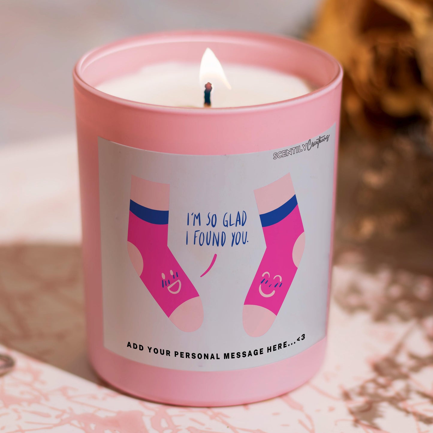 Valentine Socks Candle
