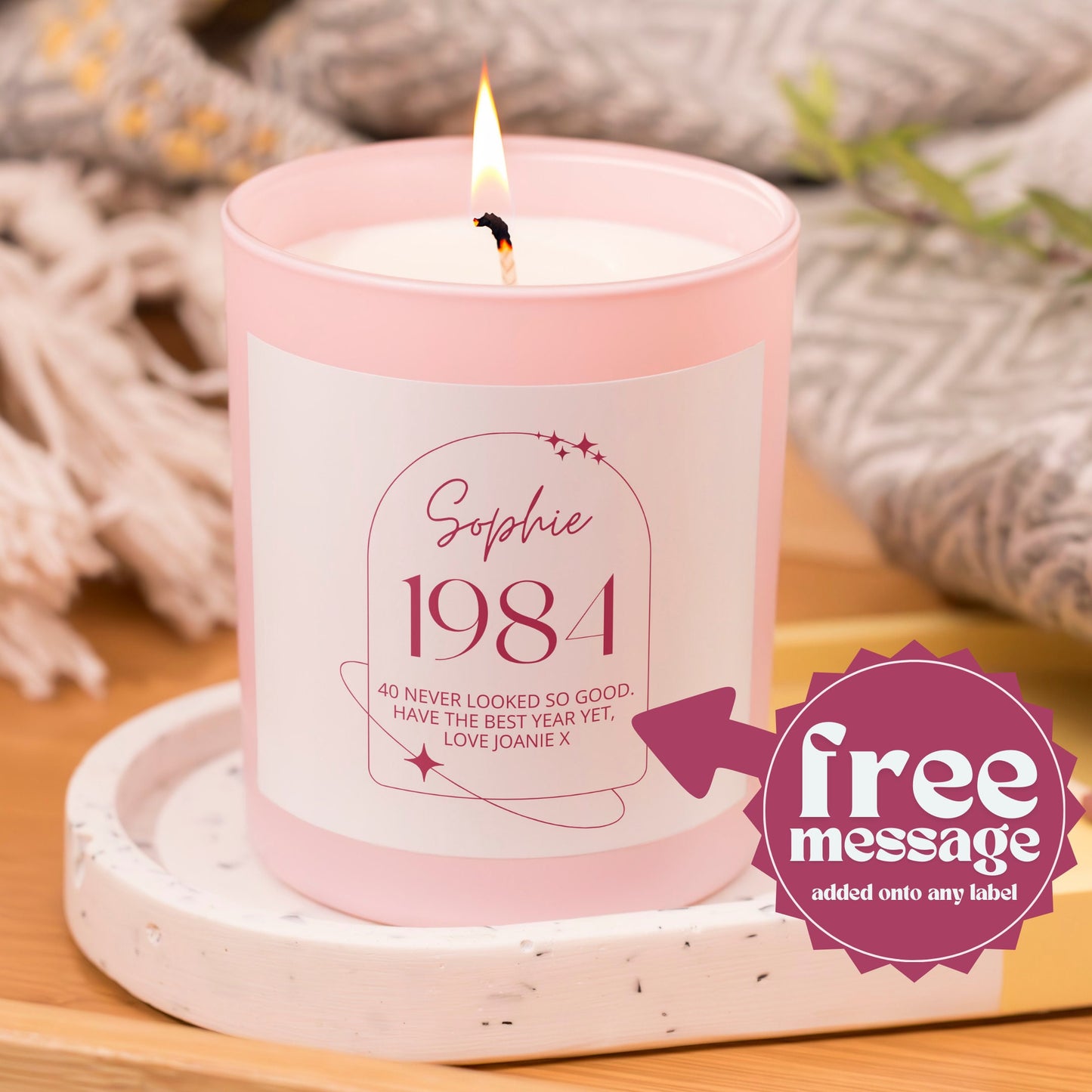 Birthday Date Scented Candle