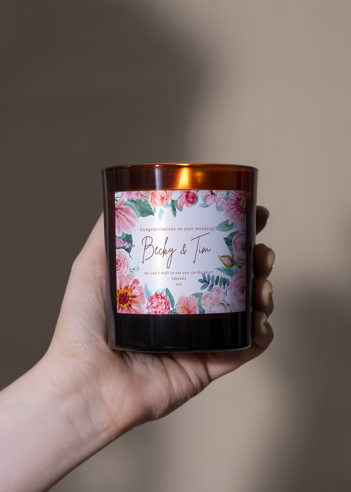 Congratulations Your Names Scented Candle