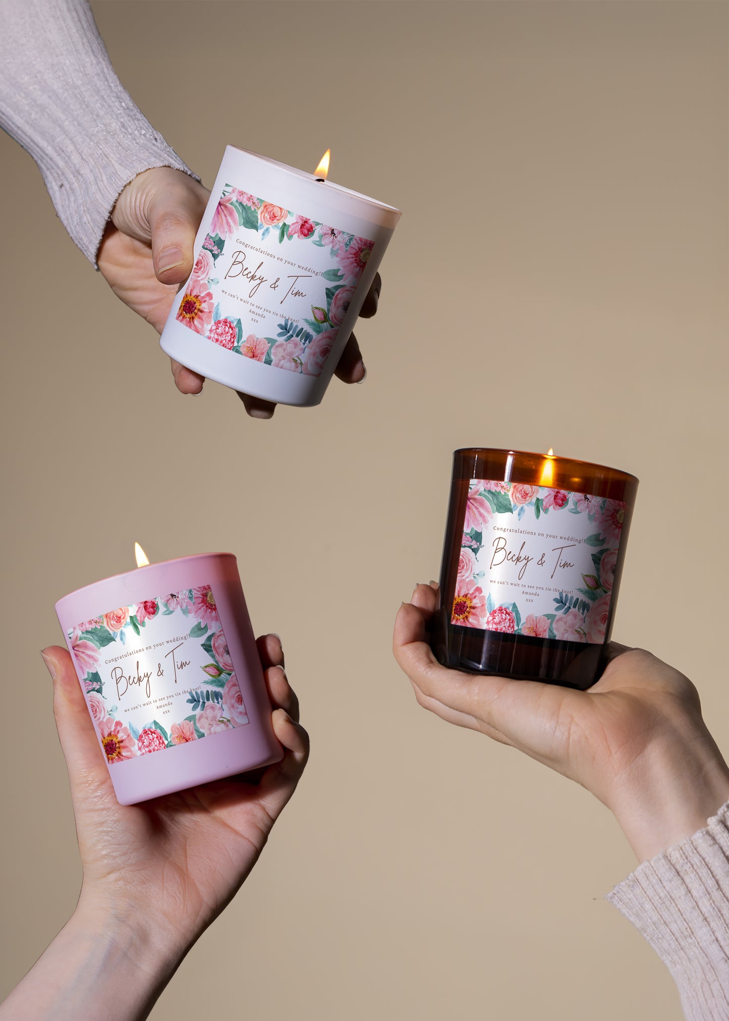 Congratulations Your Names Scented Candle