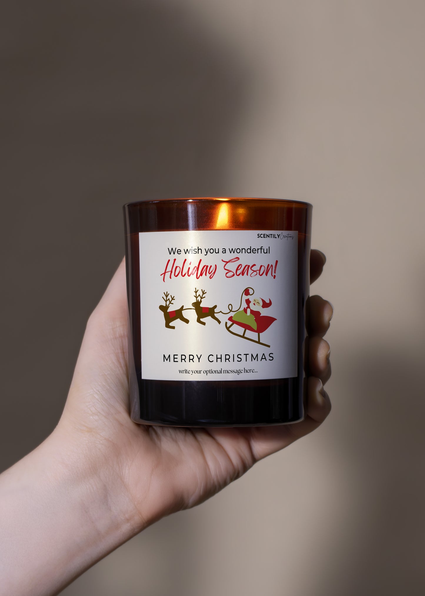 Reindeer Christmas Scented Candle