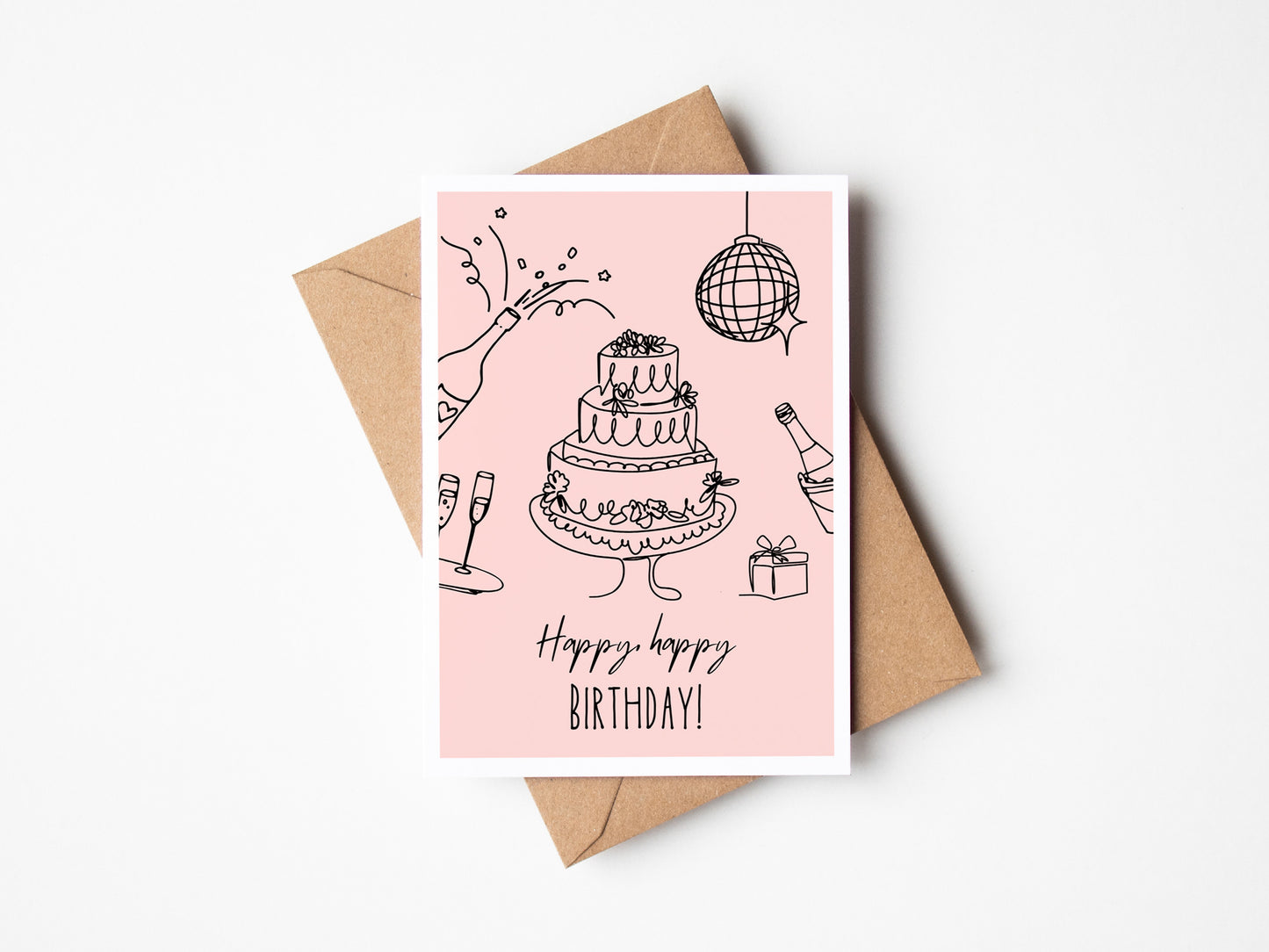 Handwritten Birthday Doodle Card
