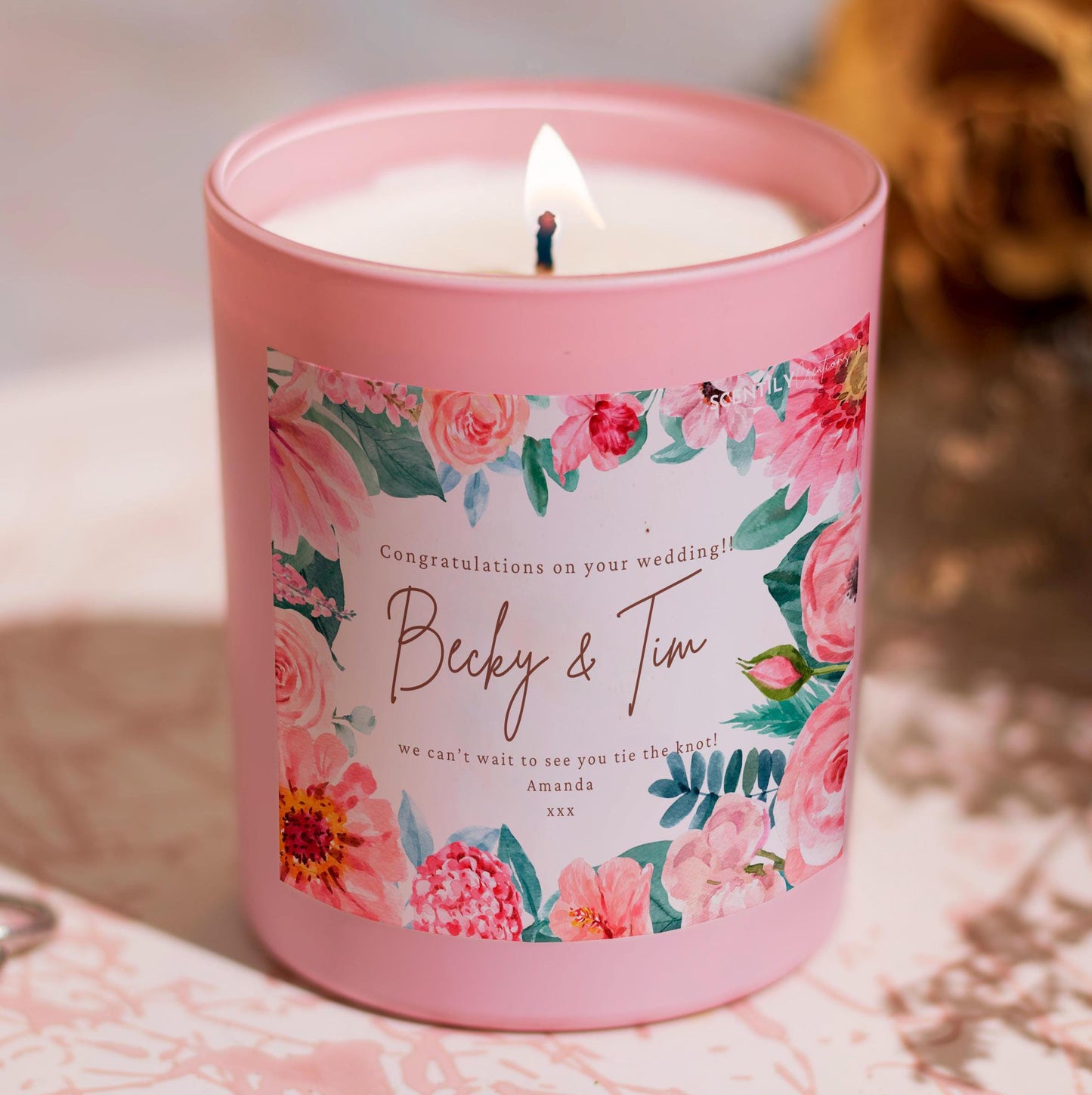Congratulations Your Names Scented Candle