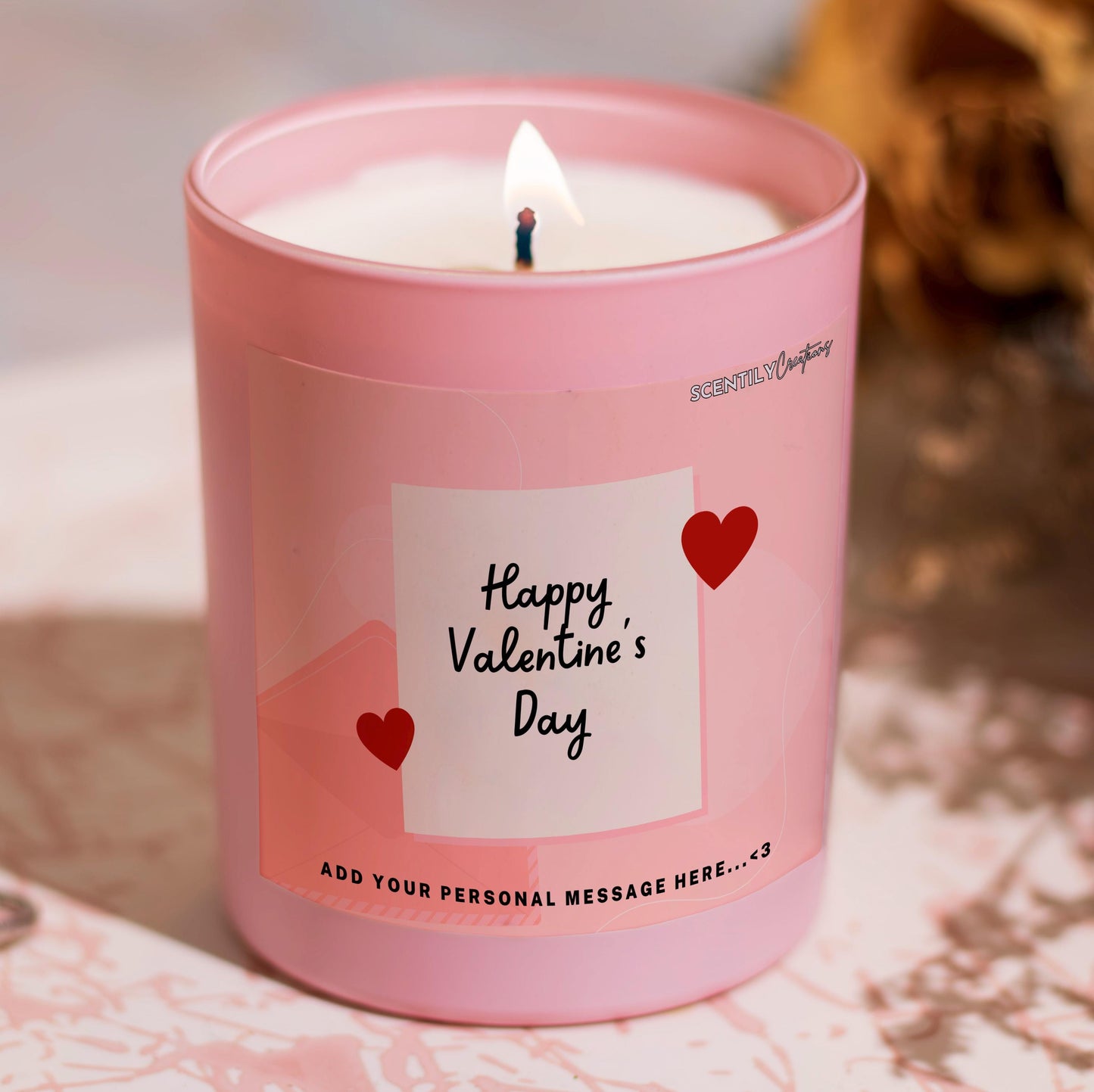 Valentine Note Candle