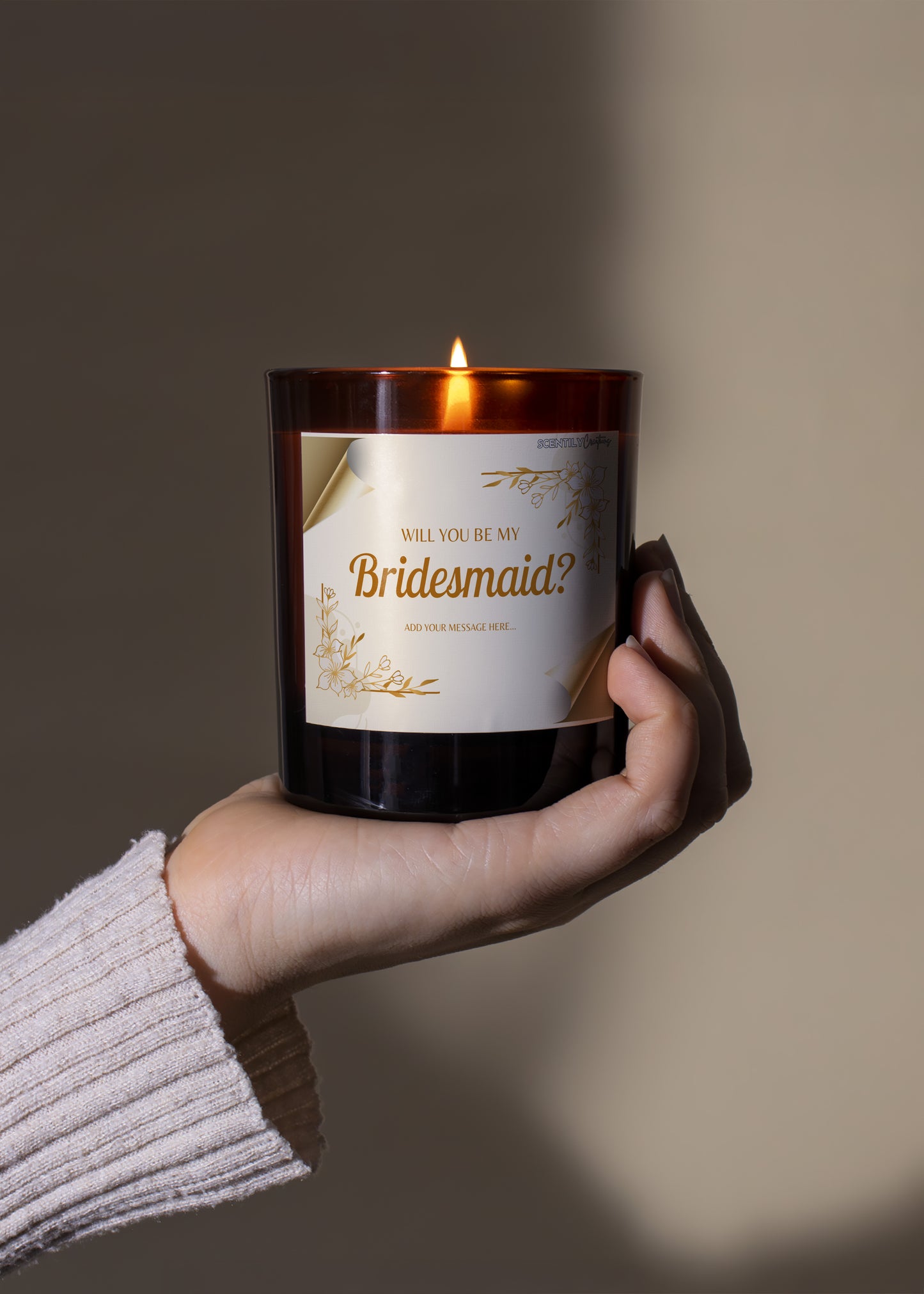 Bridesmaid Wedding Day Candle