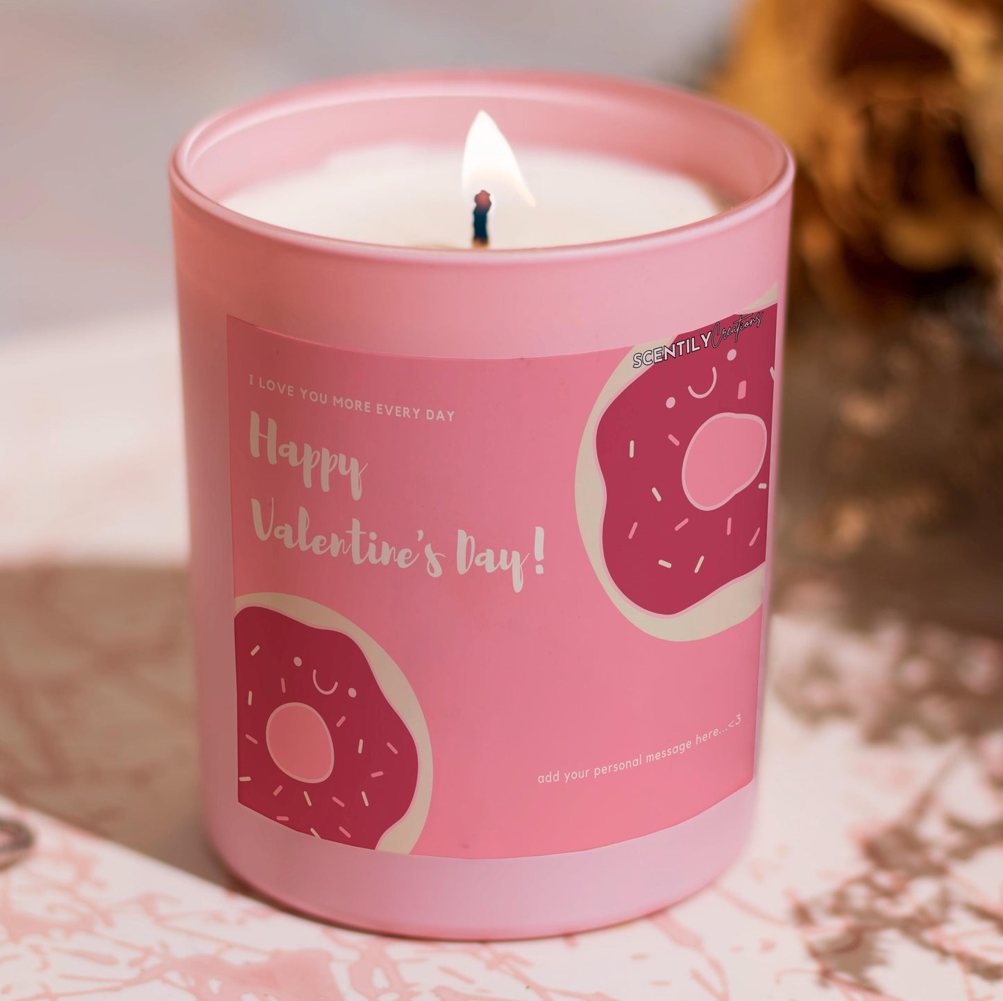Valentine Doughnut Candle