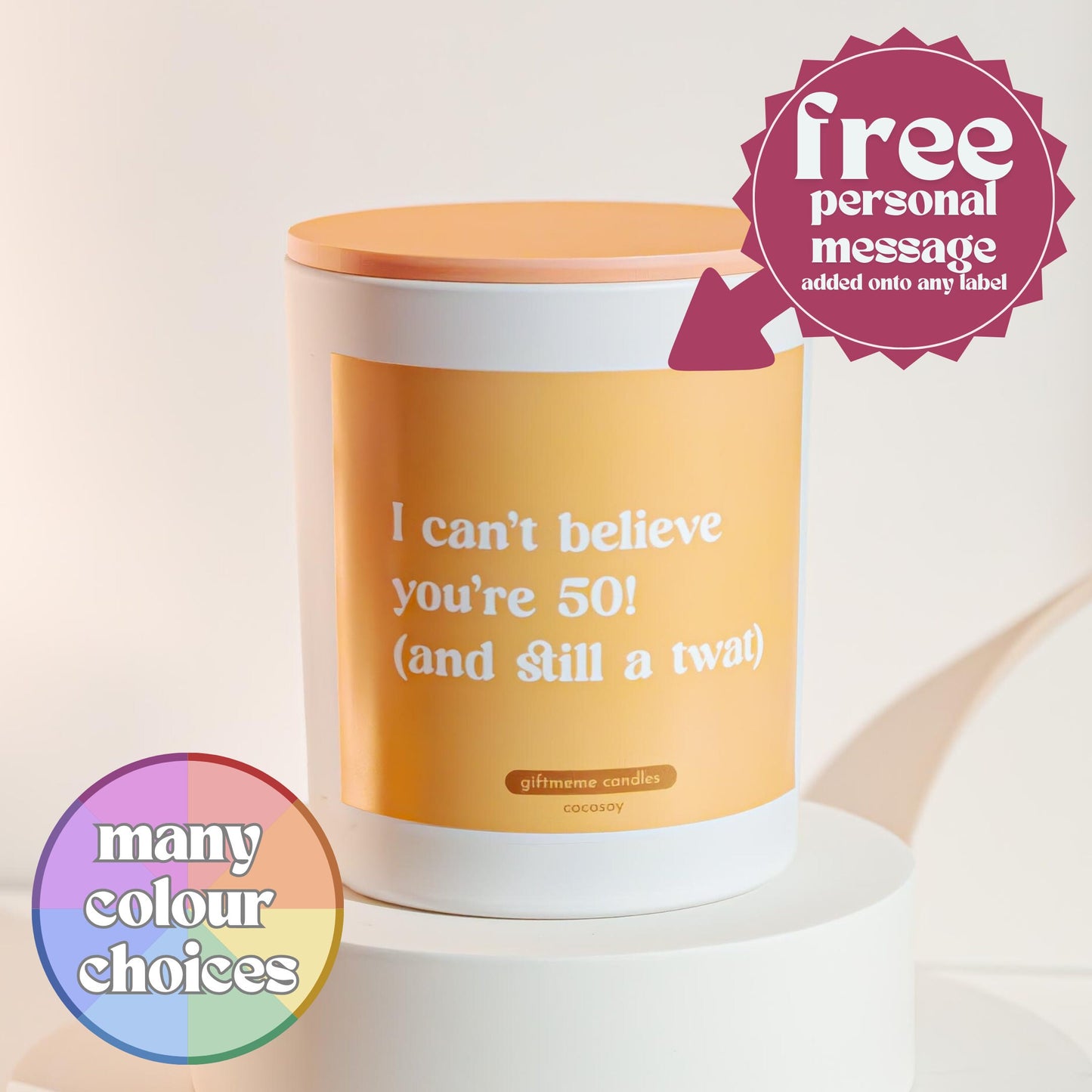 Any Age Tw*t Birthday Scented Candle