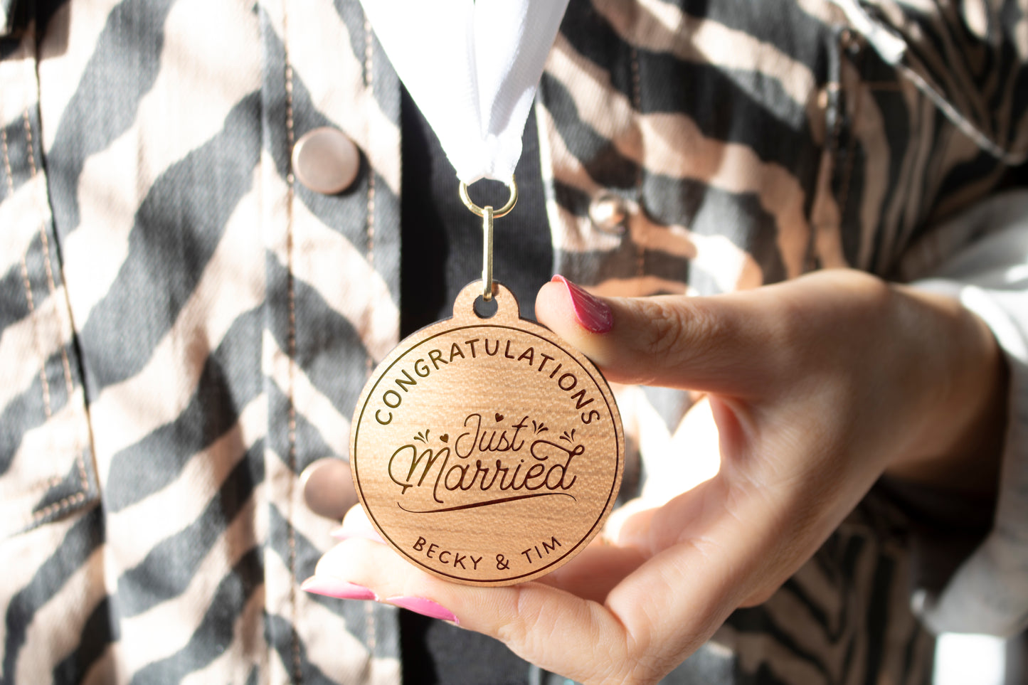 Just Married Script Medal