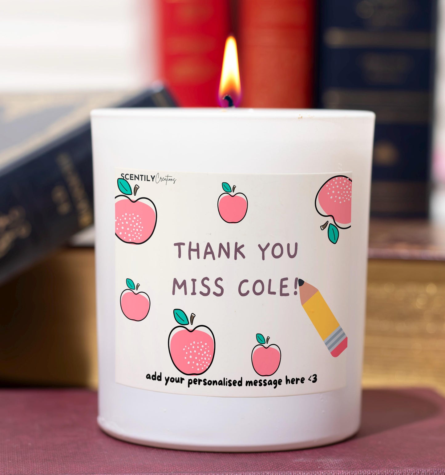 Apples Thank You Teacher Scented Candle
