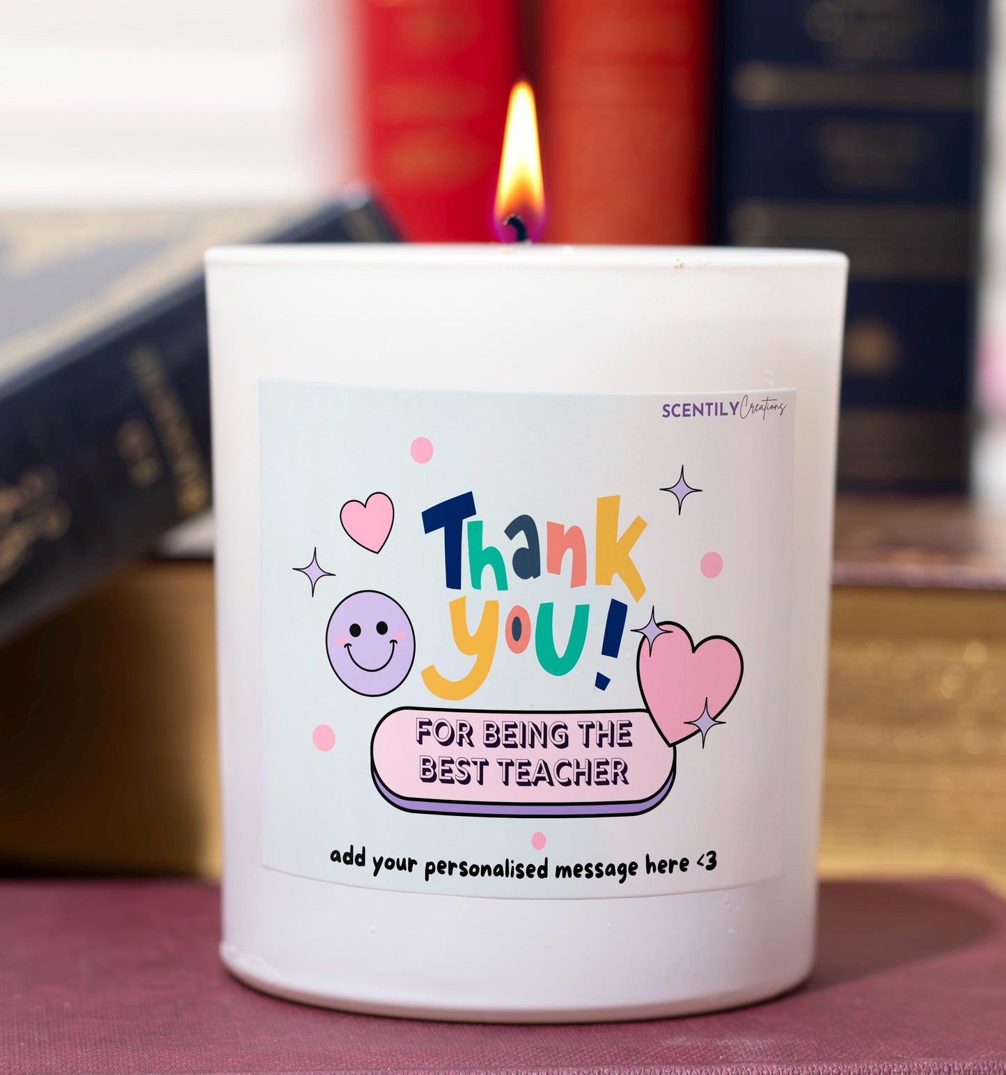 Thank You Hearts and Smiled Scented Candle